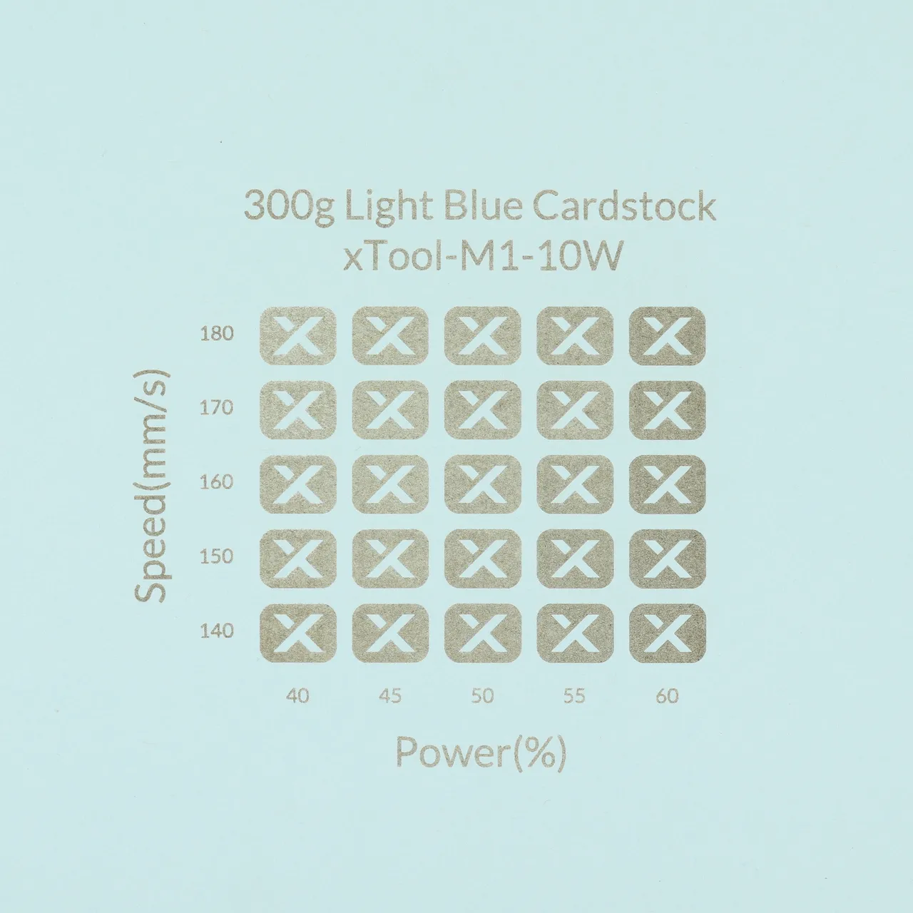 Light Blue Cardstock-9oz(300g) test grid