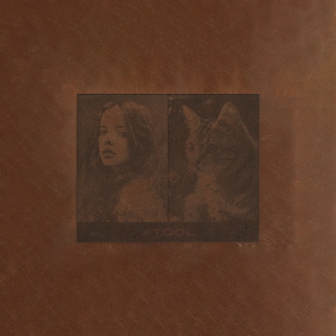 Coffee Crazy Horse Leather test grid