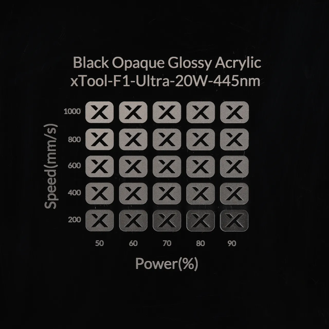 1/8"(3mm) Black Acrylic test grid