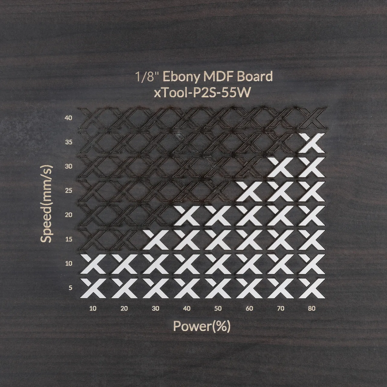 1/8"(3mm) Faux Ebony MDF Board test grid