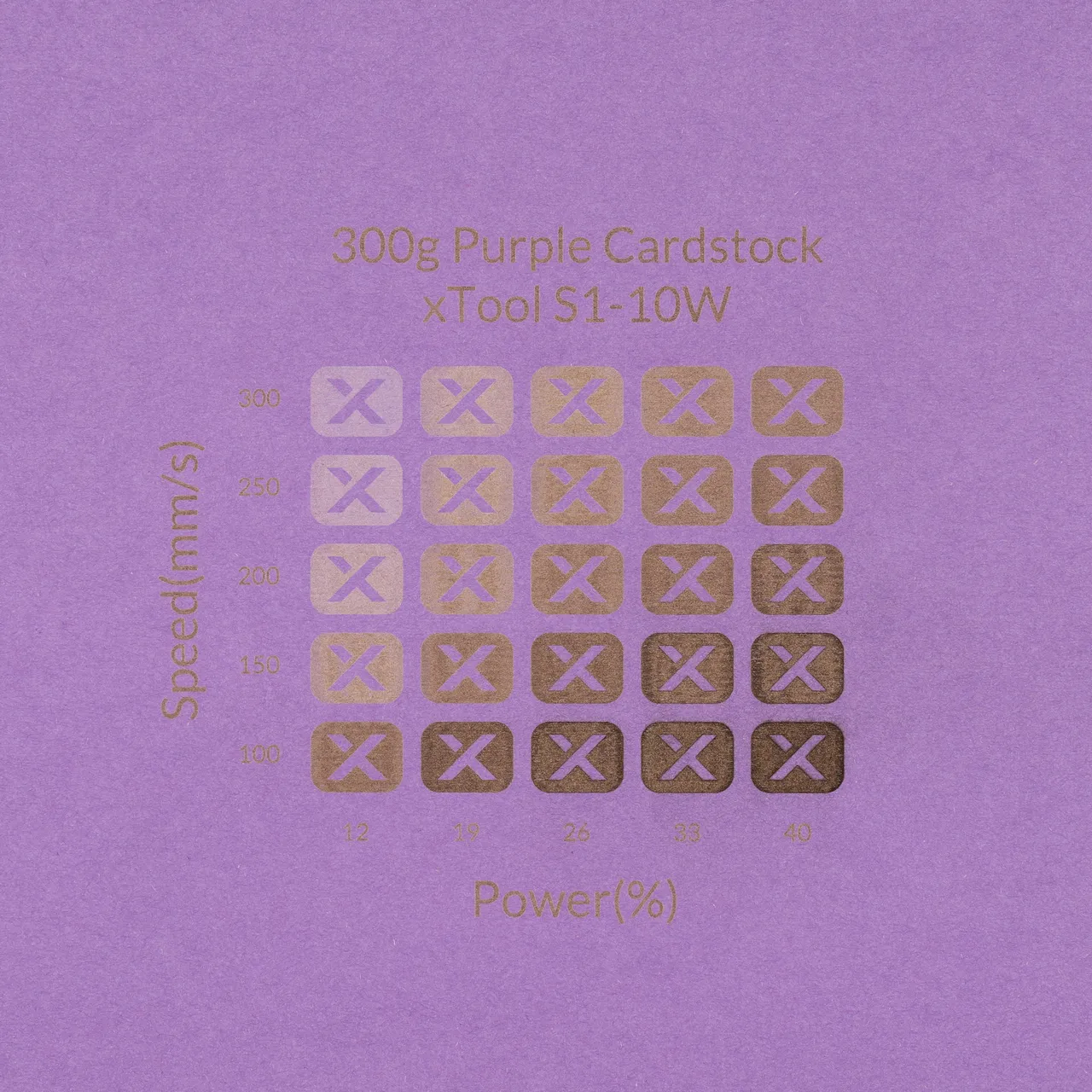 Purple Cardstock-9oz(300g) test grid