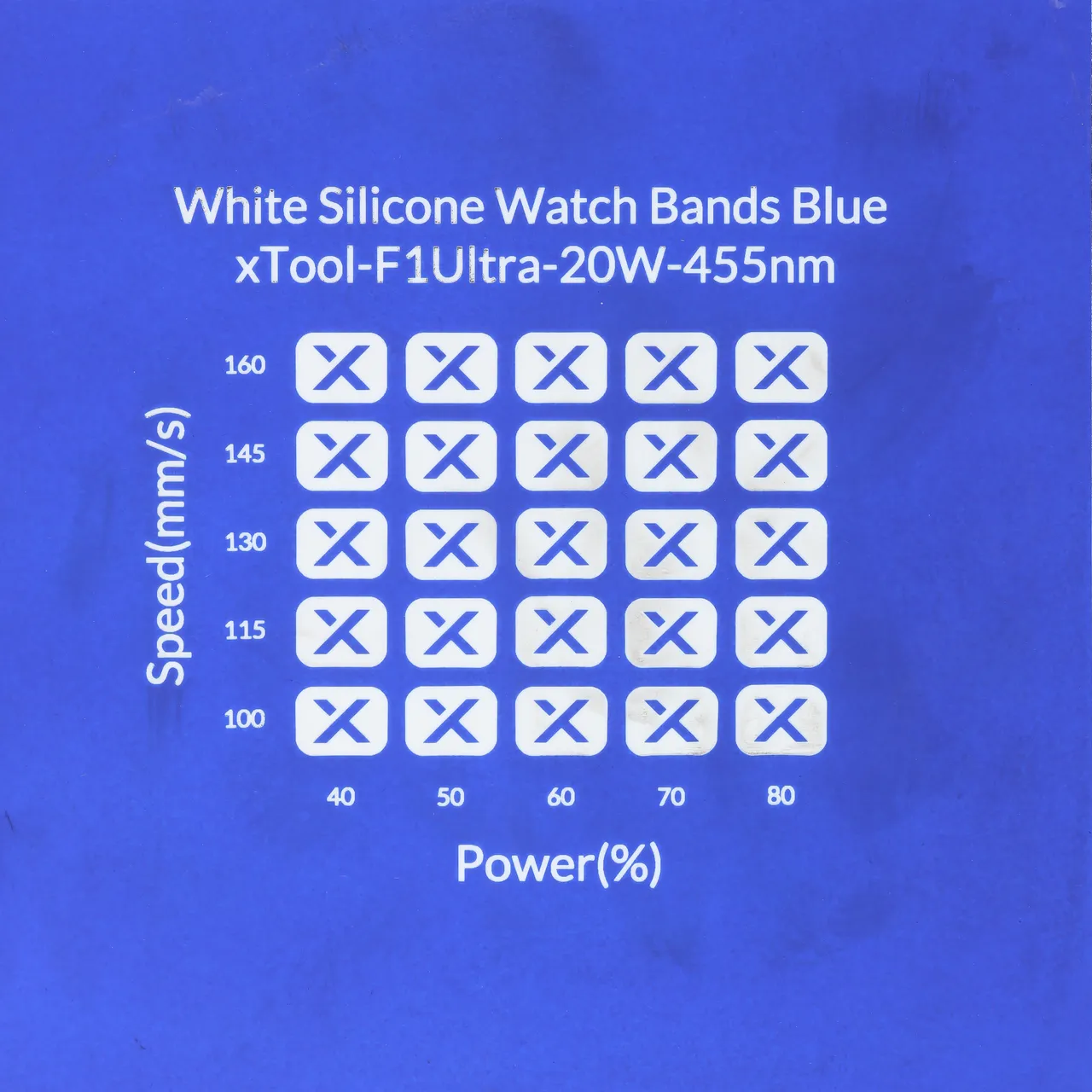 Blue to White Silicone test grid