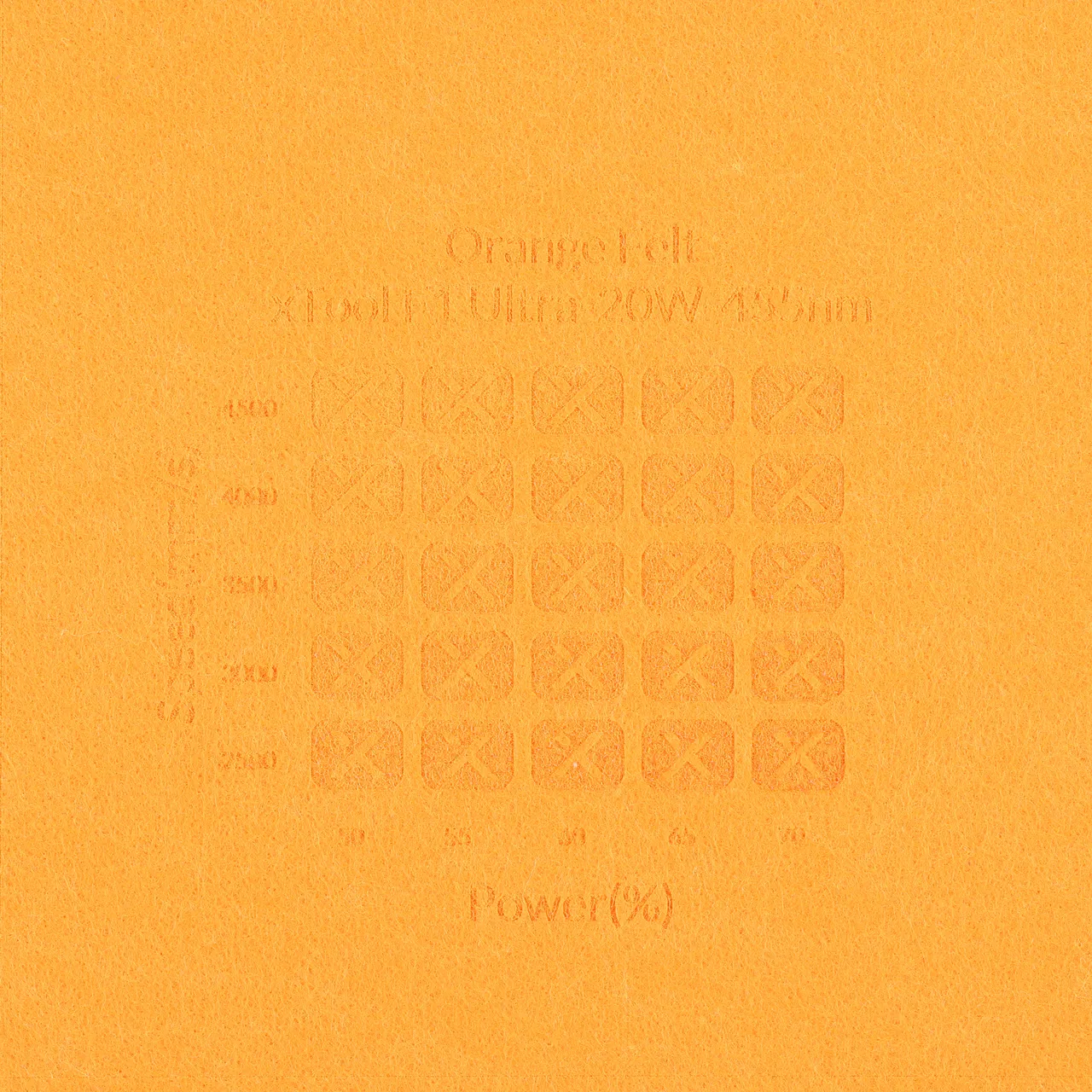 1/8"(3mm) Orange Felt test grid