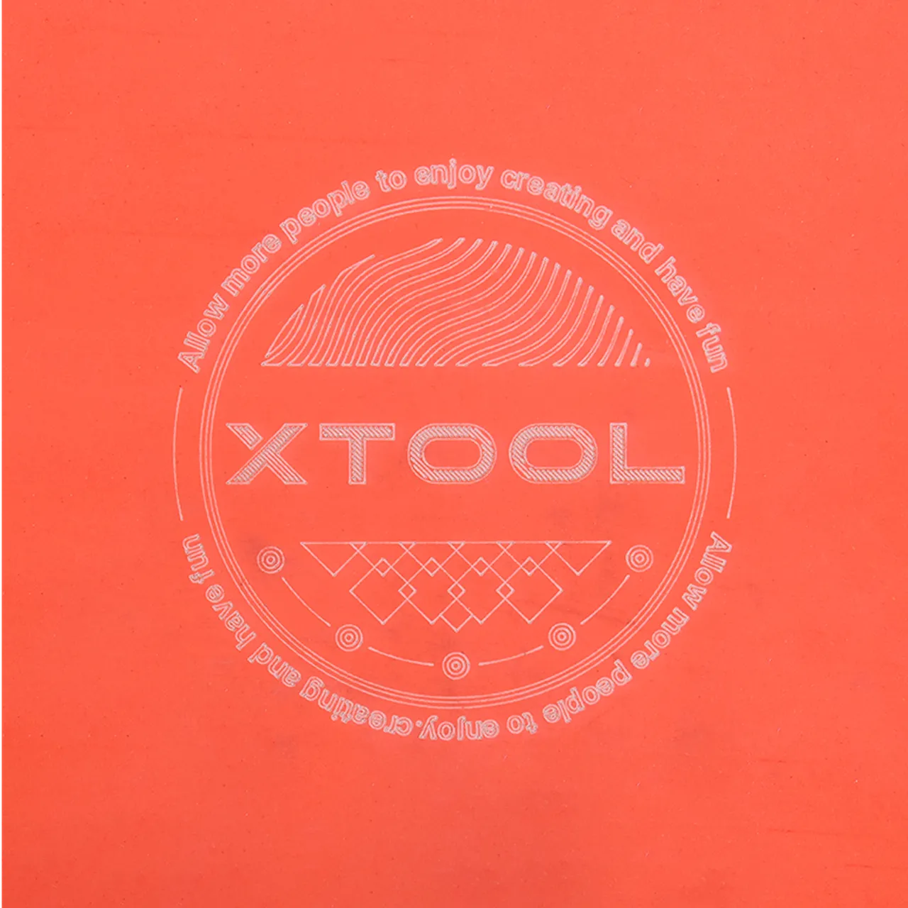 Orange Laser Engraving Rubber Sheet test grid