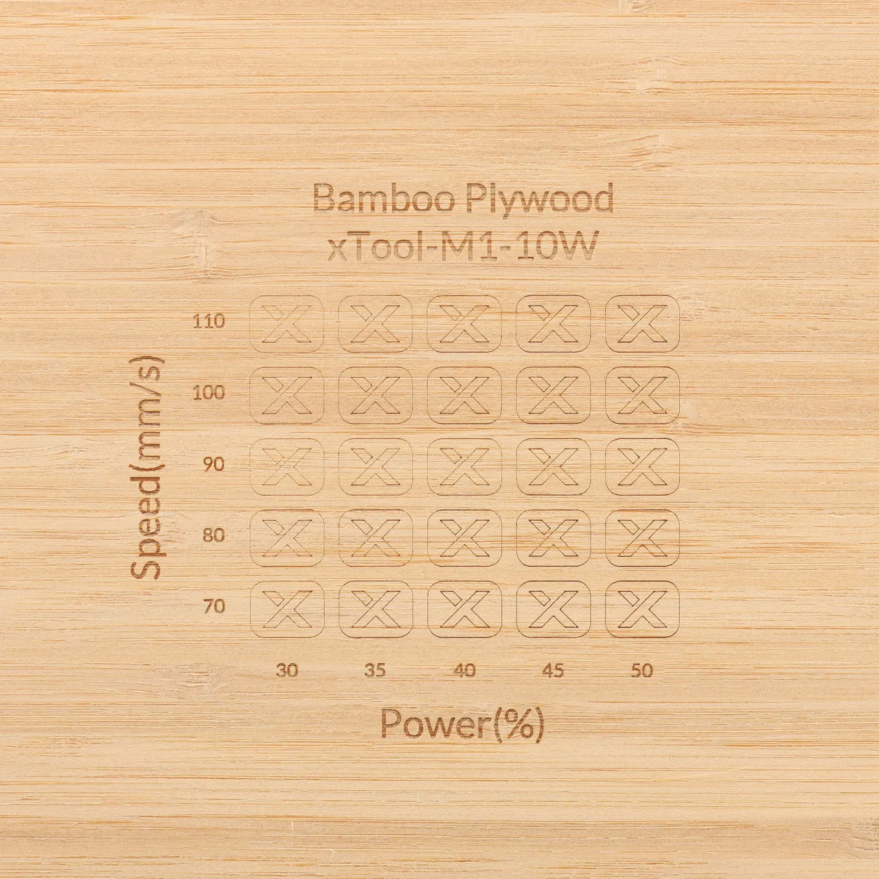 1/8"(3mm) Bamboo Plywood test grid