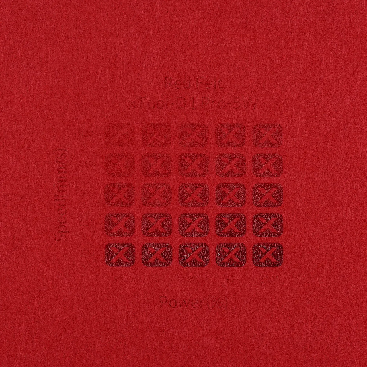 1/8"(3mm) Red Felt test grid