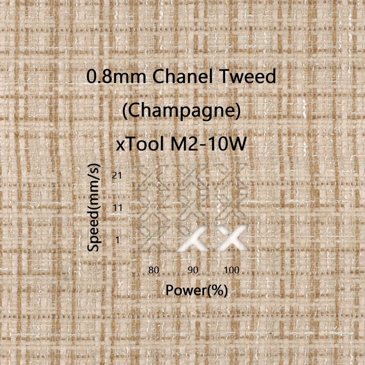 0.8mm Chanel Tweed (Champagne)