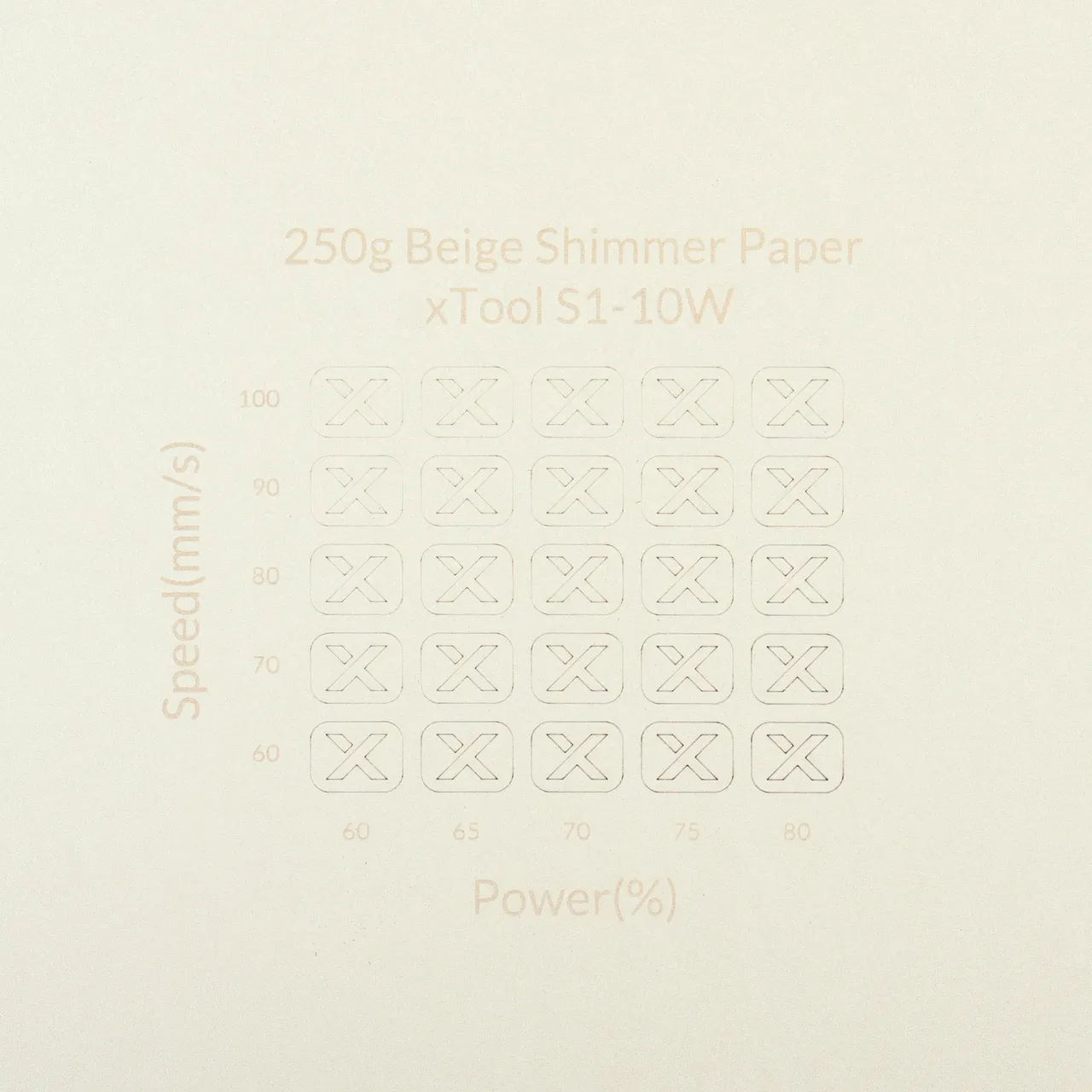 Beige Shimmer Paper-7oz(250g) test grid