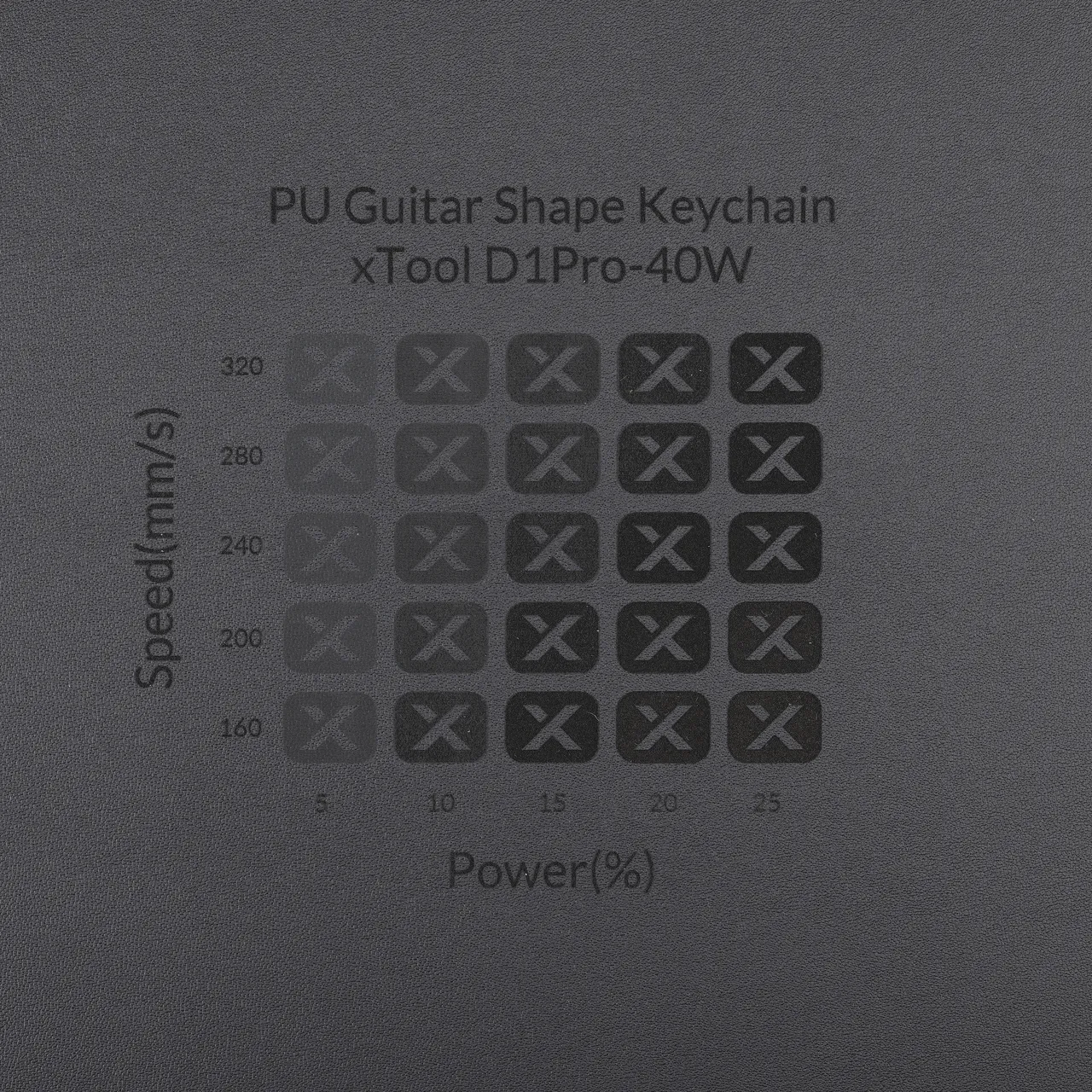 Black Nappa PU Leather test grid