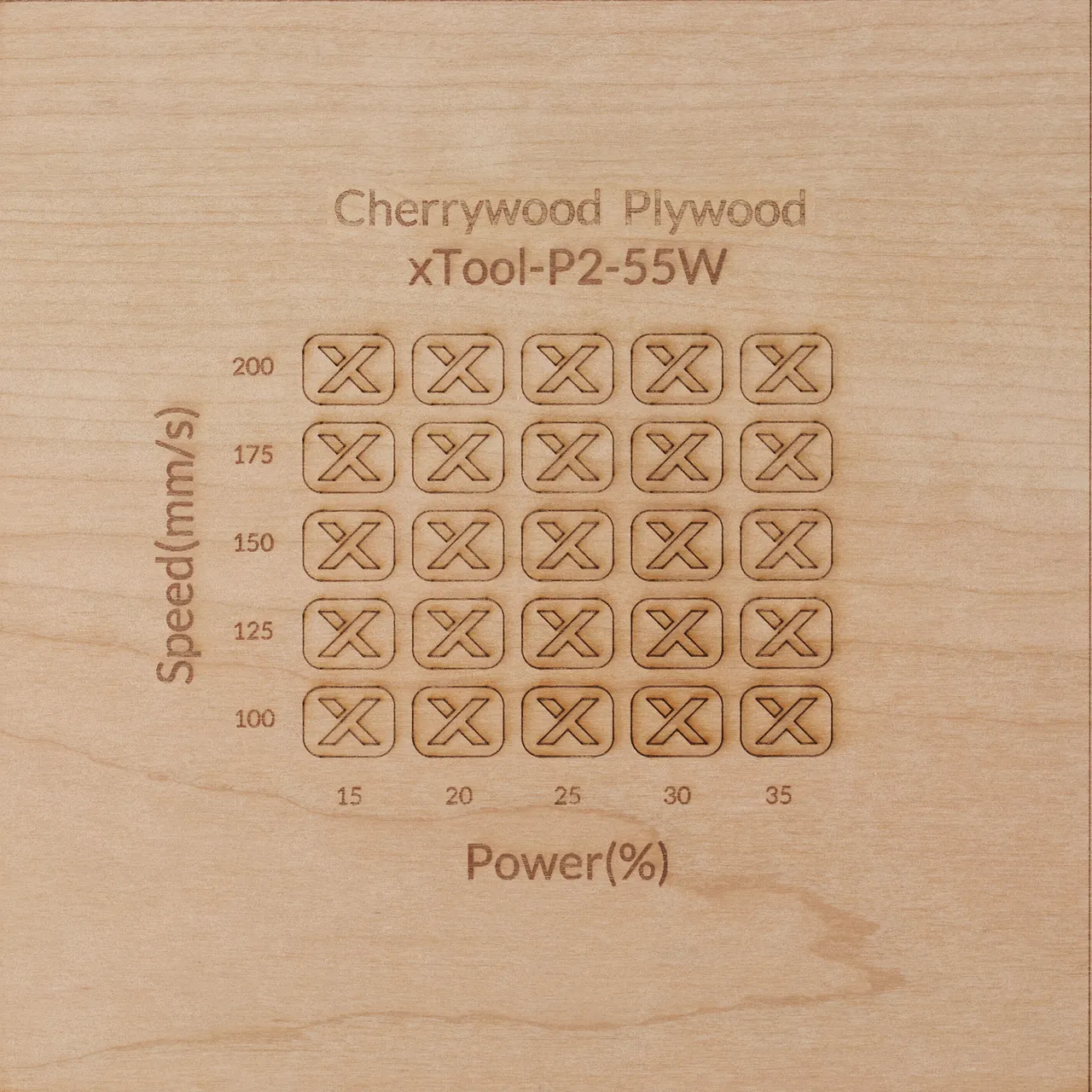 1/8"(3mm) Cherry Plywood test grid