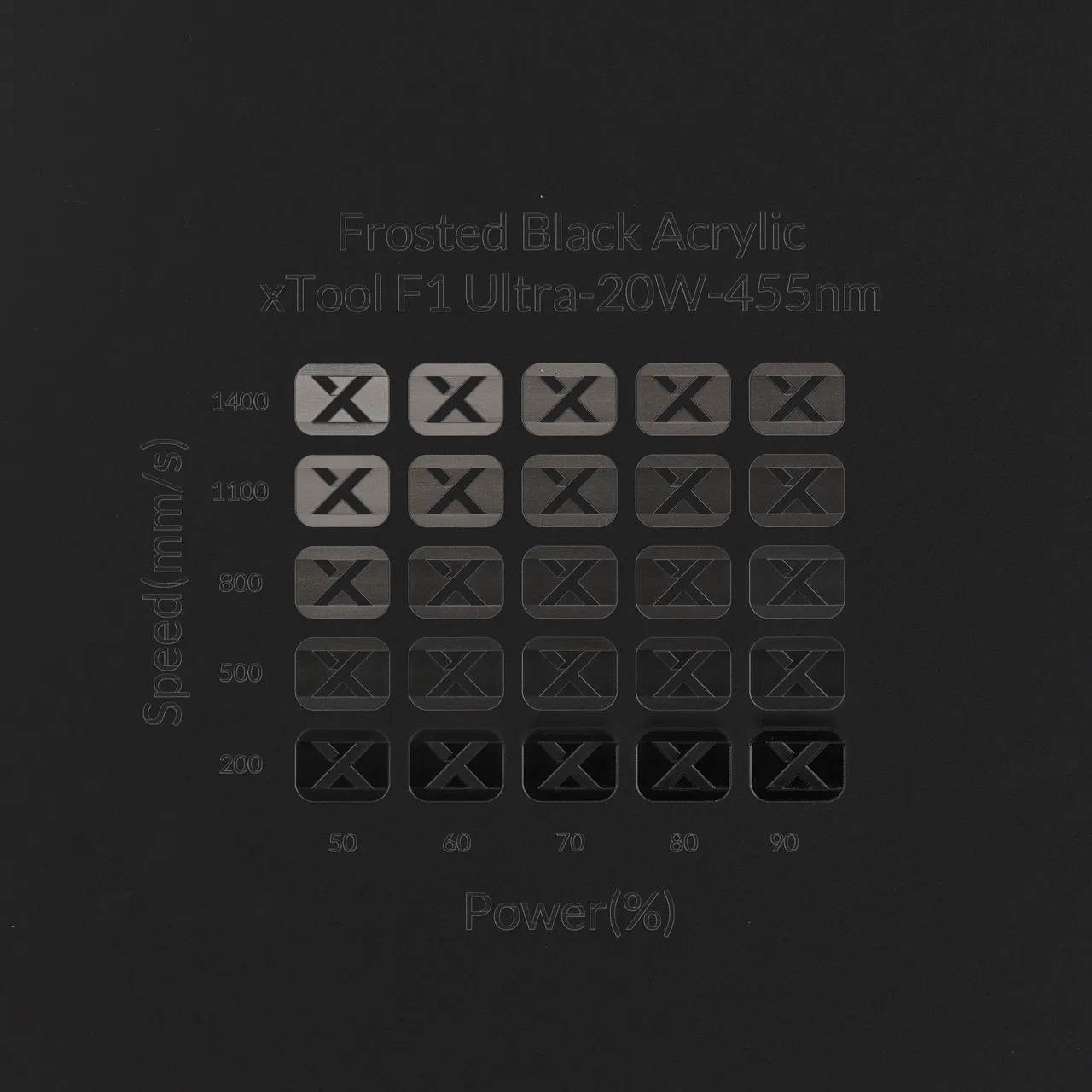 1/8"(3mm) Frosted Black Acrylic test grid