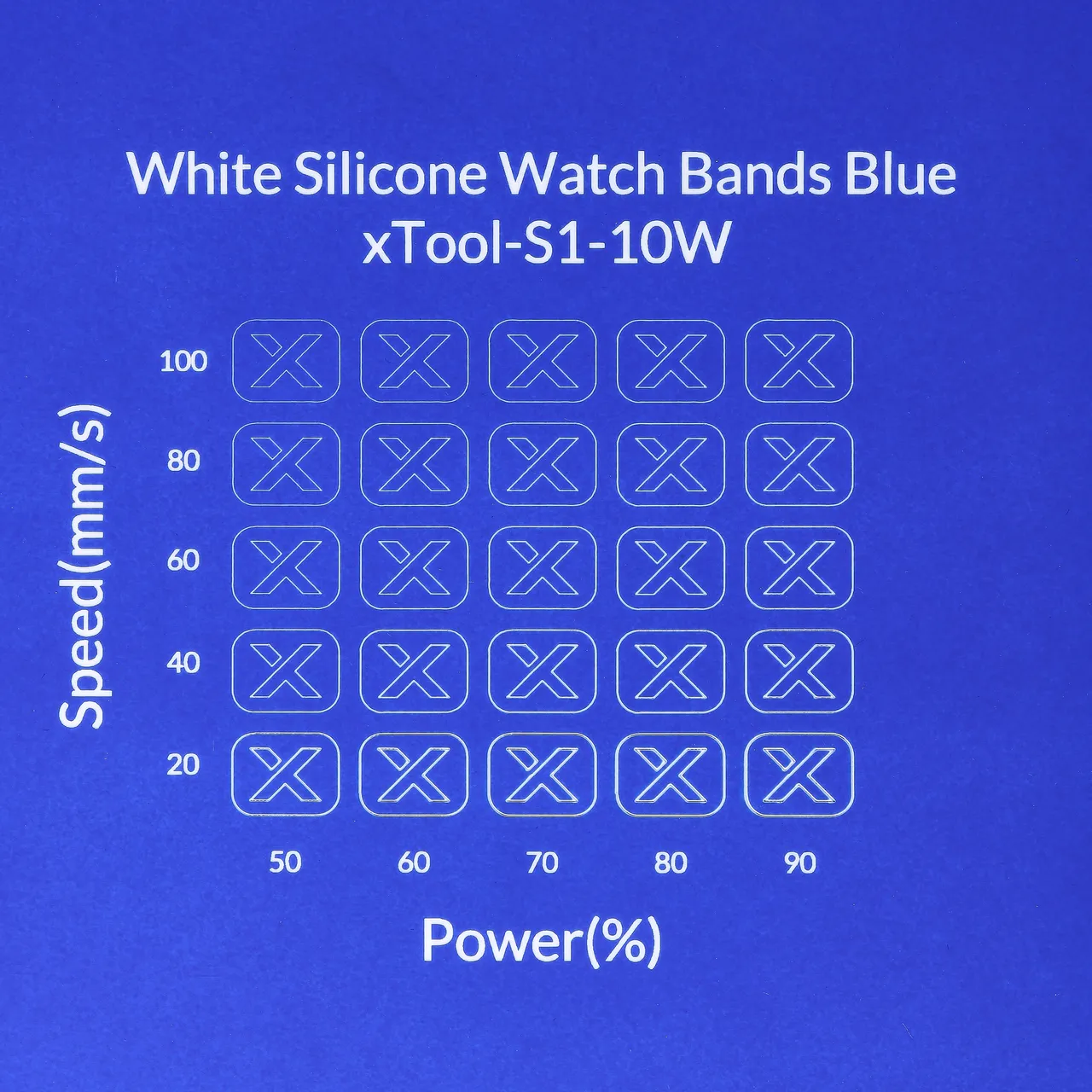 Blue to White Silicone test grid
