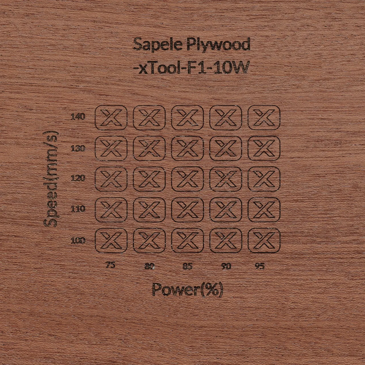 1/8"(3mm) Sapele Plywood test grid