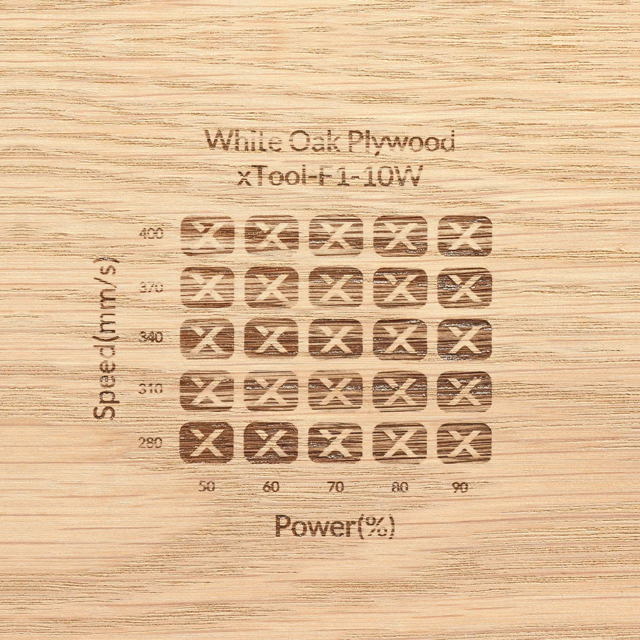 1/8"(3mm) White Oak Plywood test grid
