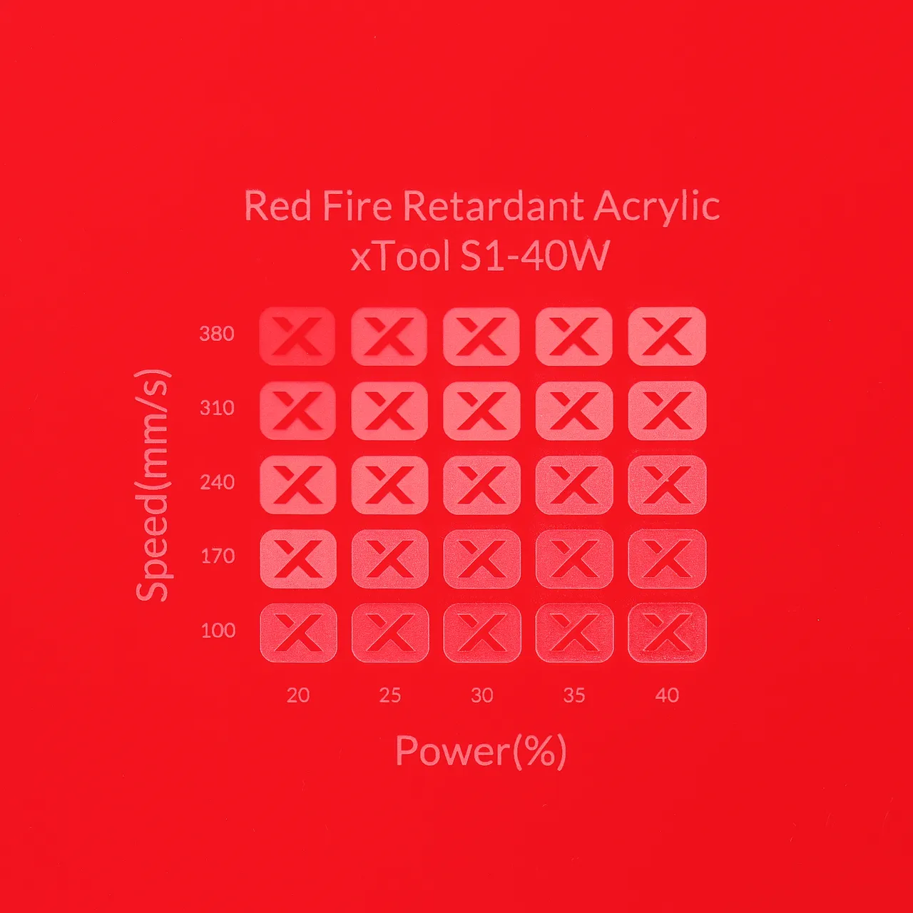 1/8"(3mm) Red Fire Retardant Acrylic test grid