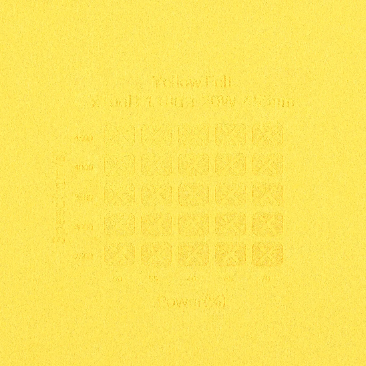 1/8"(3mm) Yellow Felt test grid