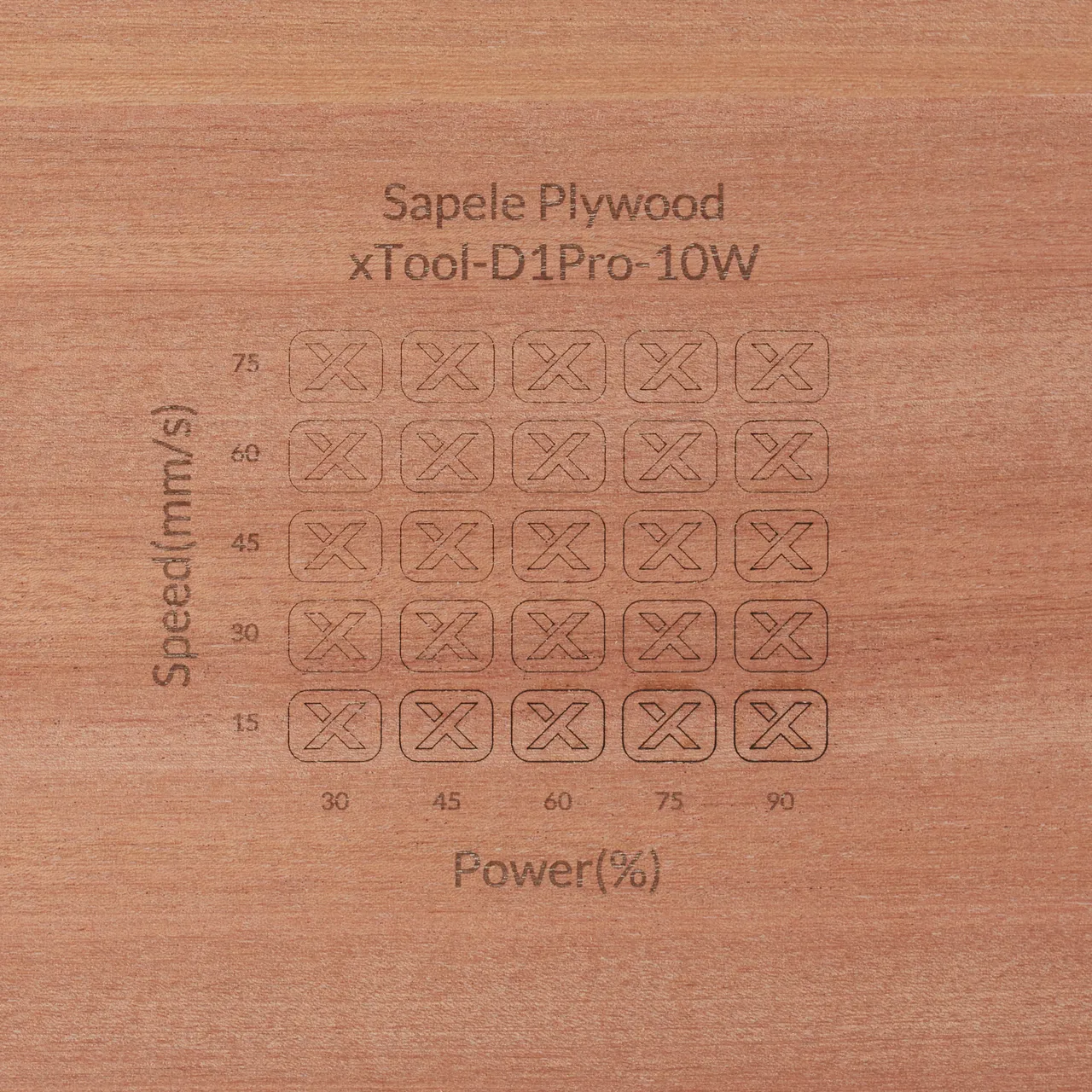 1/8"(3mm) Sapele Plywood test grid