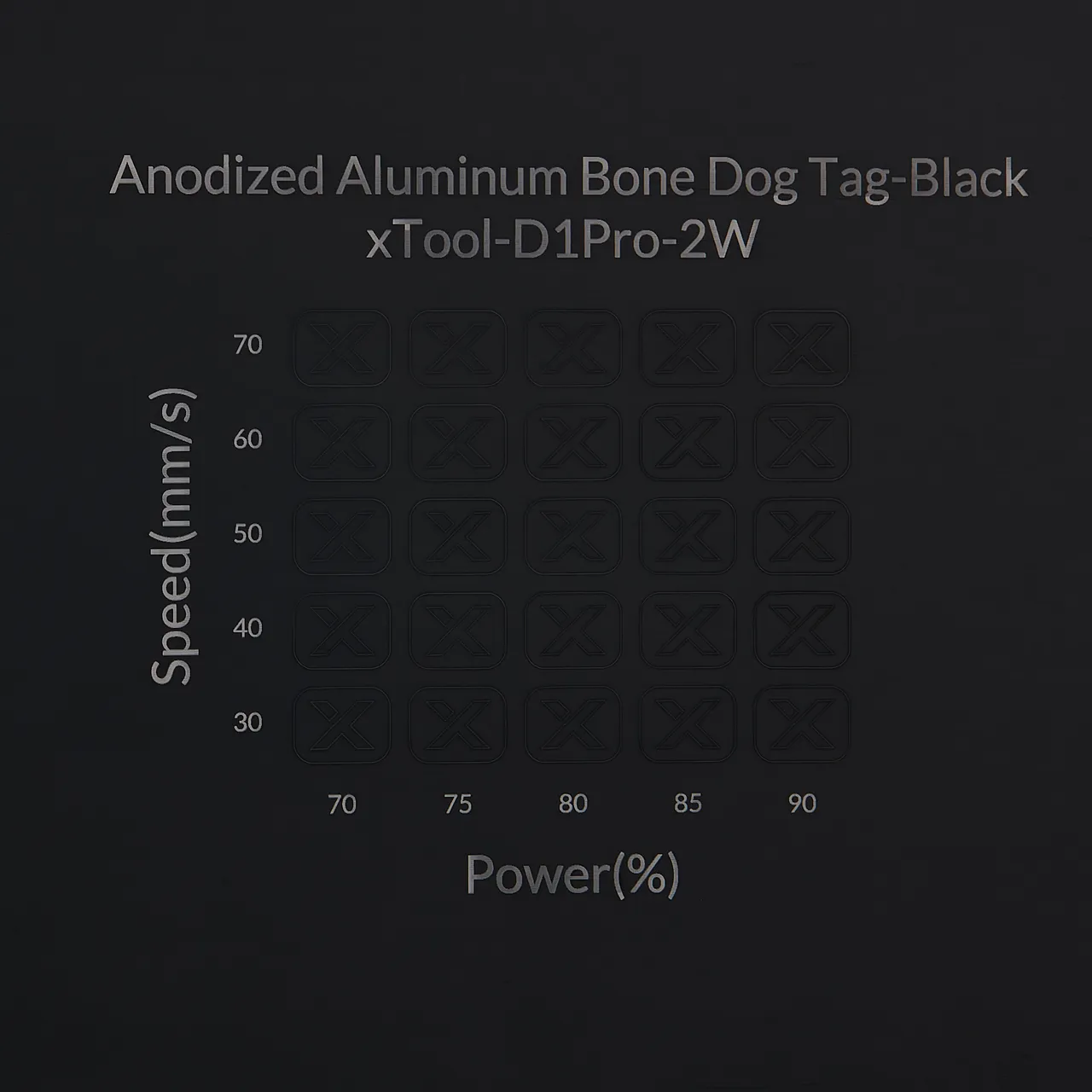 Black Frosted Anodized Aluminum Hat Clip test grid
