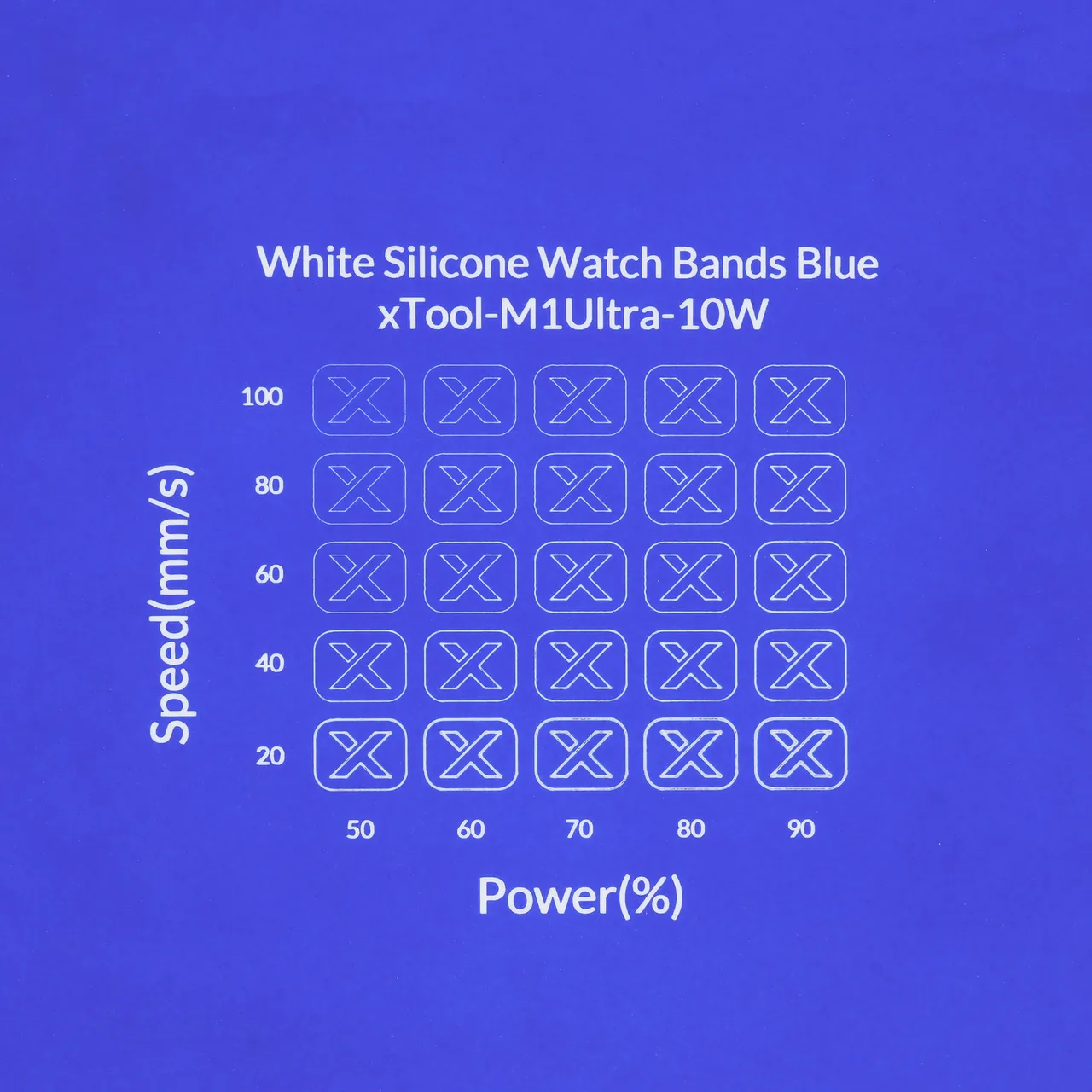 Blue to White Silicone test grid