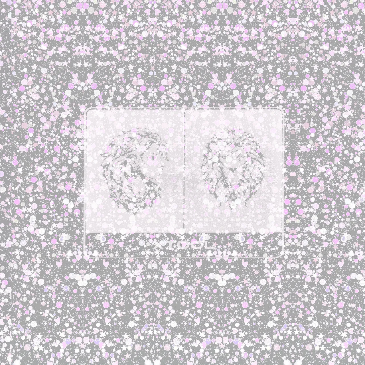 1/8"(3mm) Heart and Stars Glitter Dots Transparent Acrylic test grid