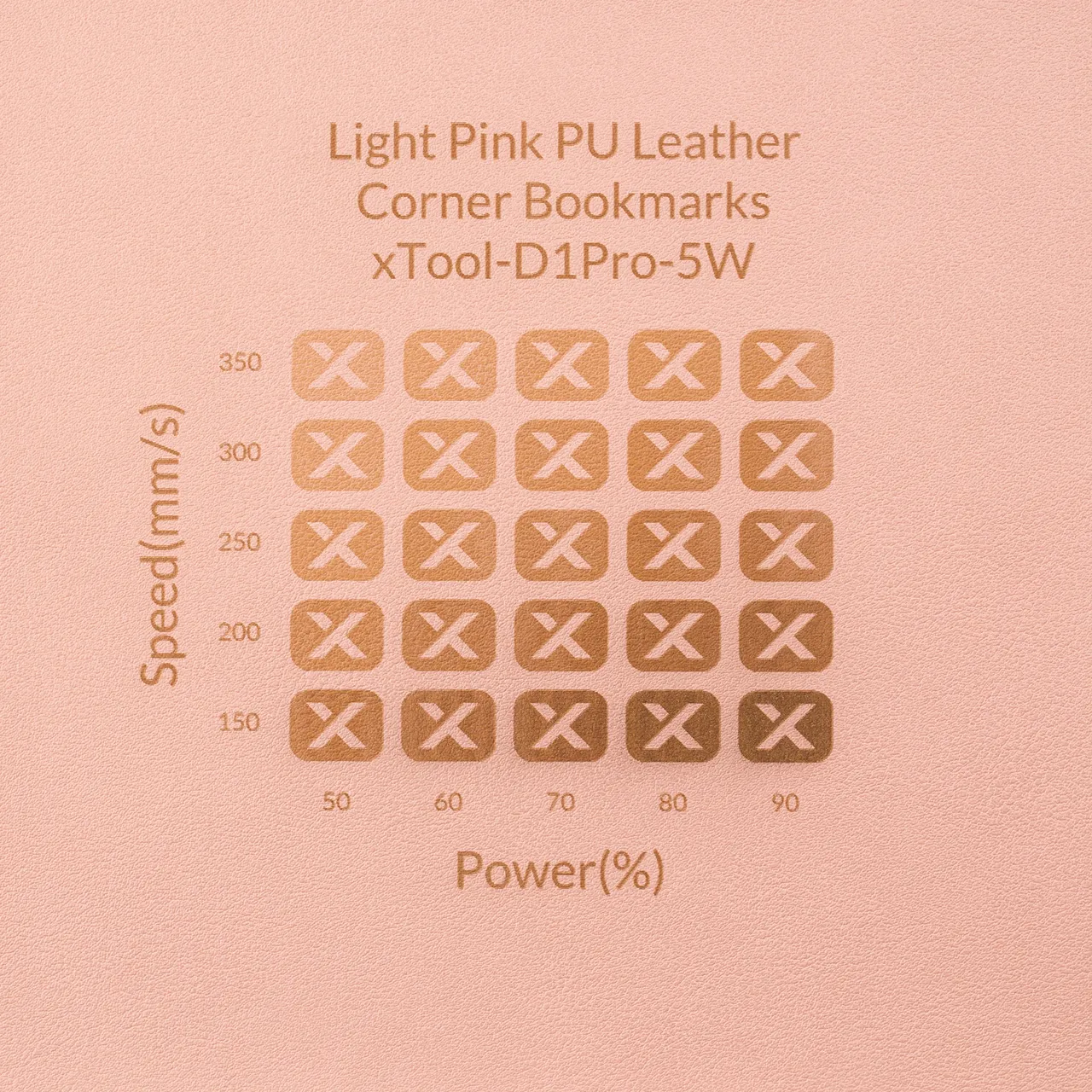 Light Pink PU Leather test grid