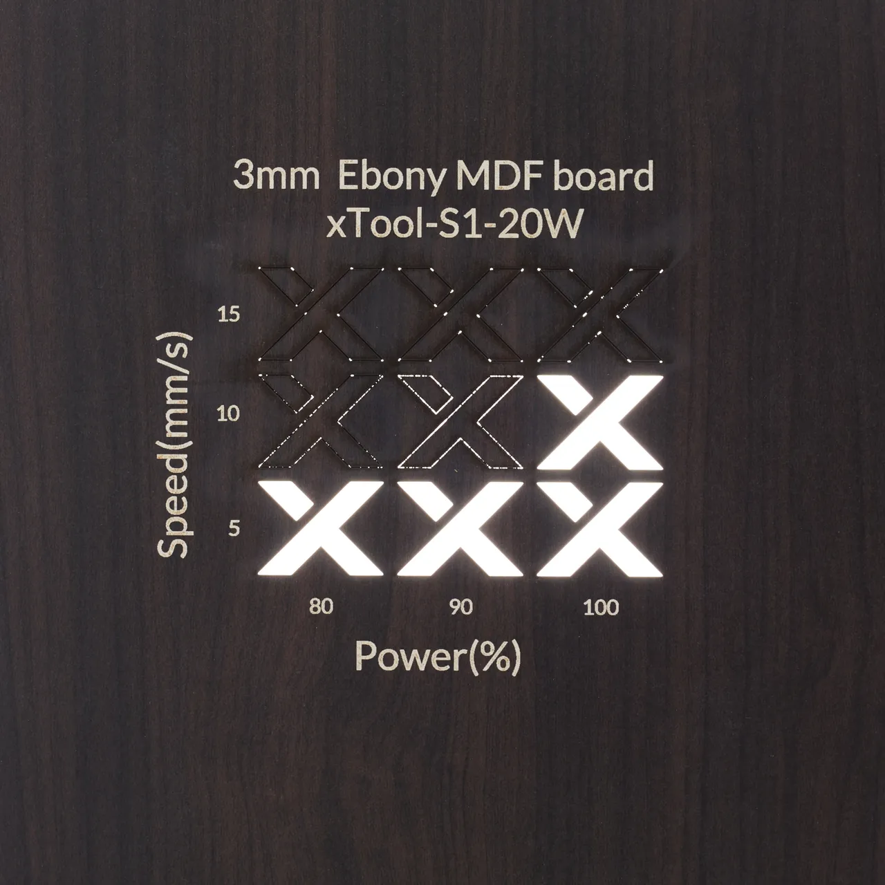 1/8"(3mm) Faux Ebony MDF Board test grid