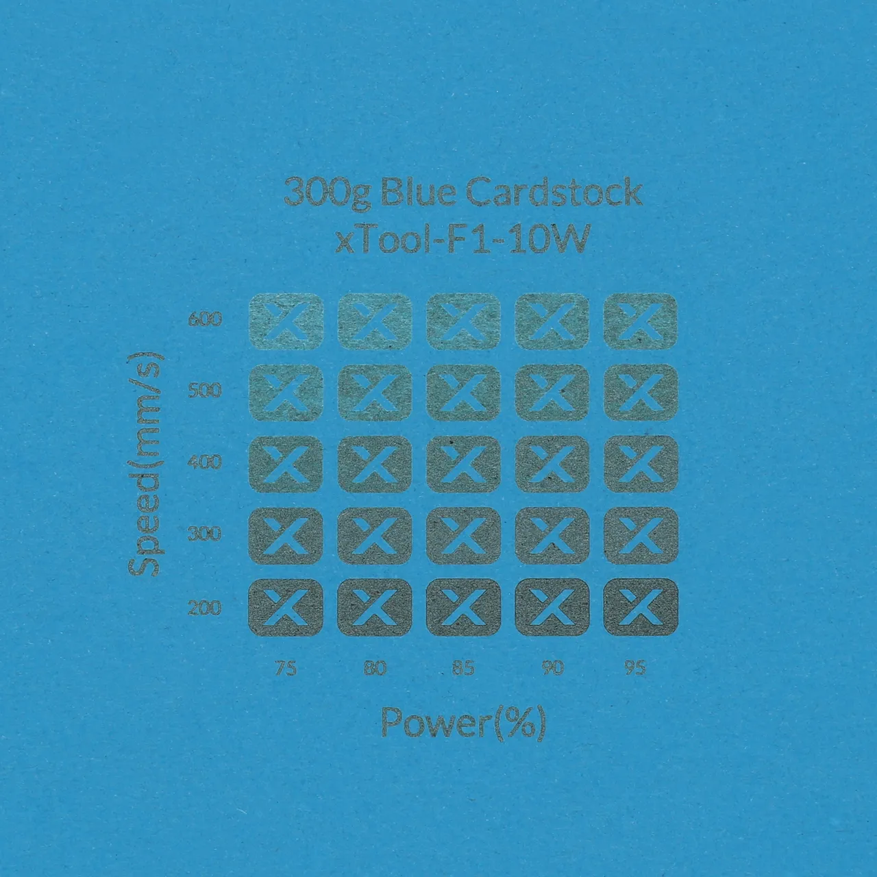 Blue Cardstock-9oz(300g) test grid