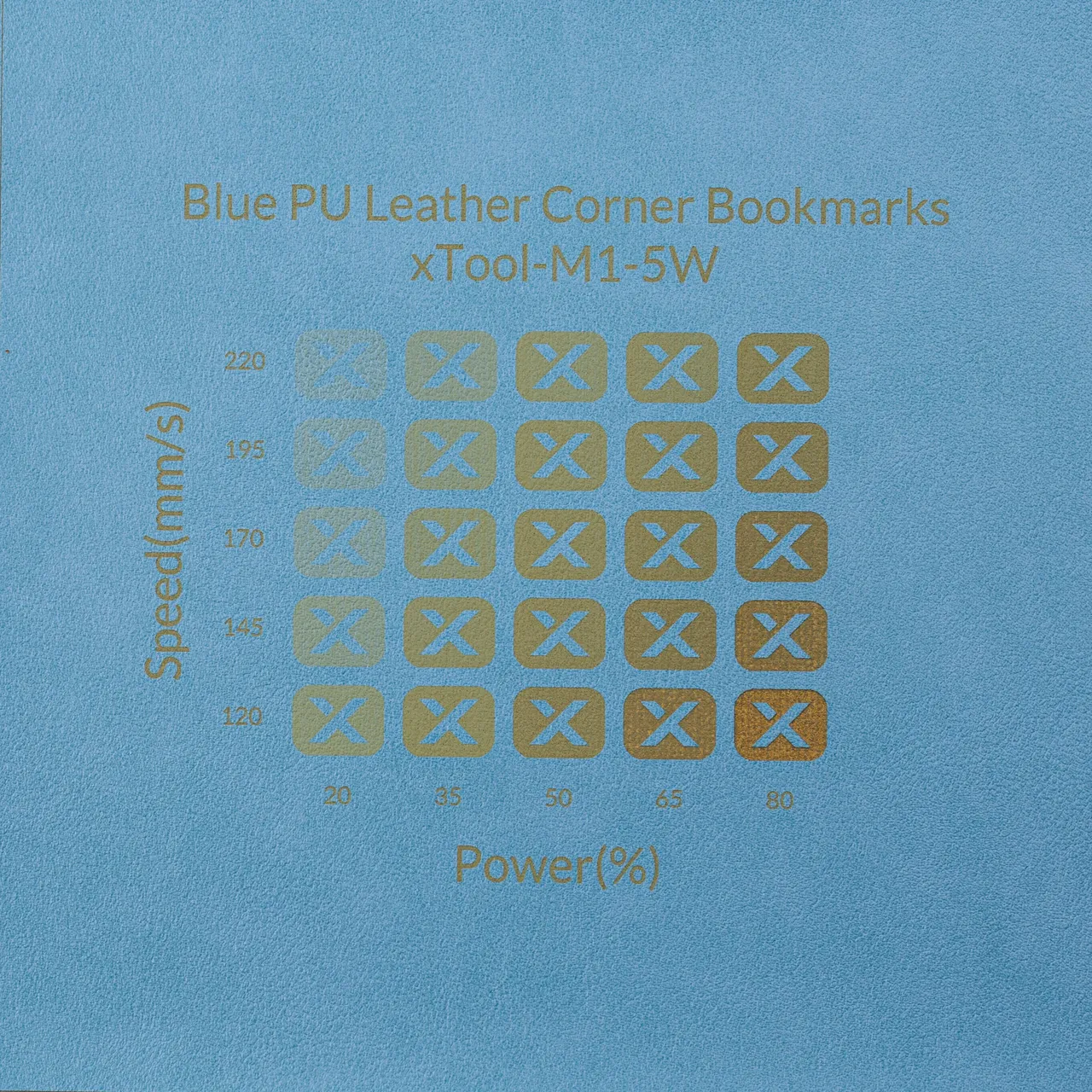 PU Leather Corner Bookmarks_Fan Sky Blue test grid