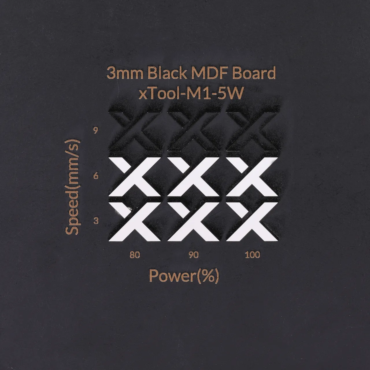 1/8"(3mm) Black MDF Board test grid