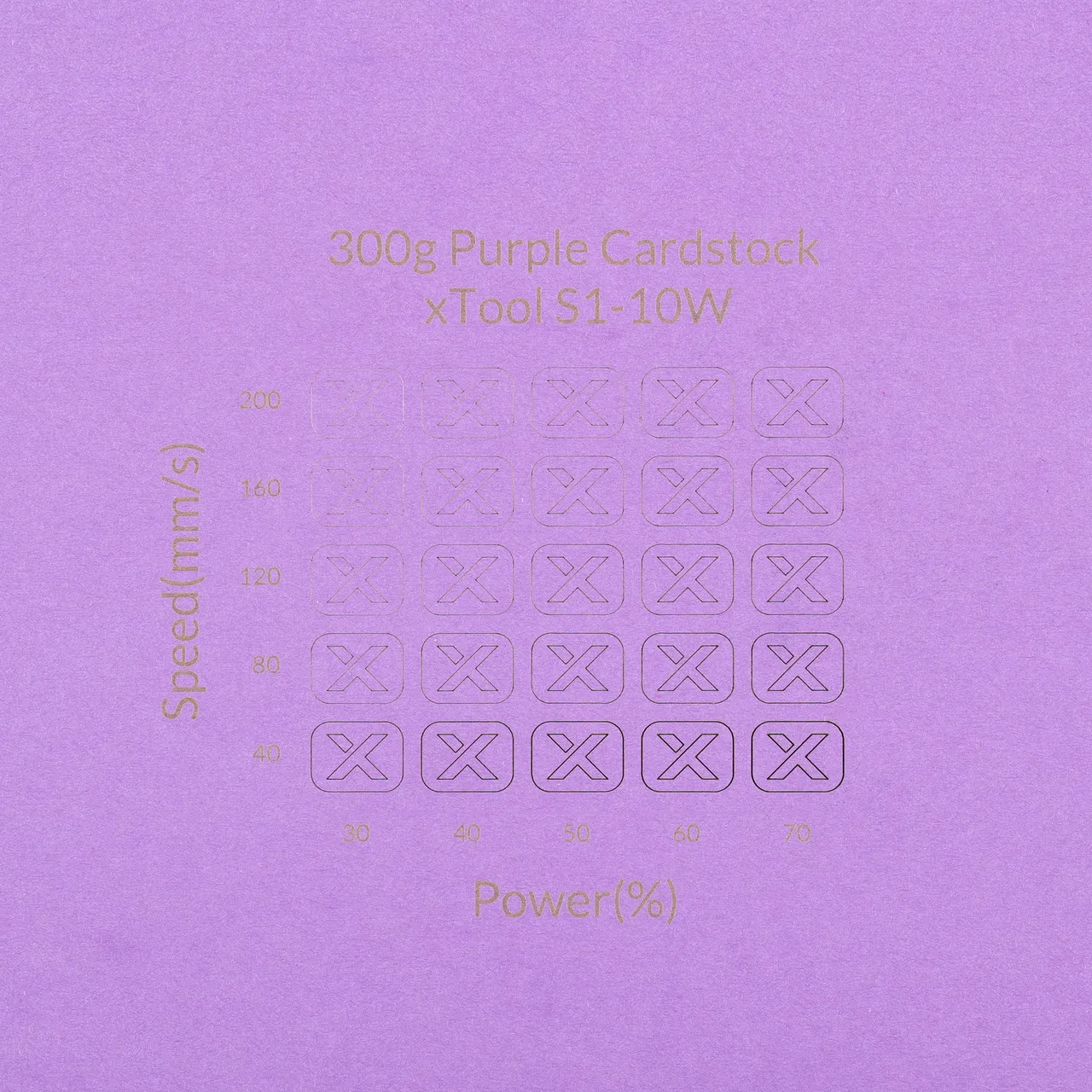 Purple Cardstock-9oz(300g) test grid