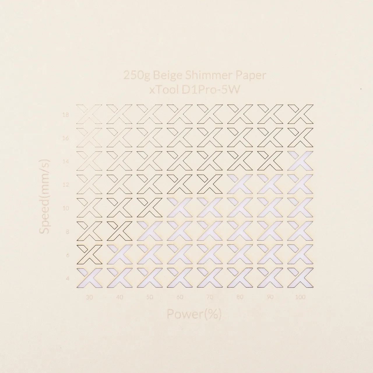 Beige Shimmer Paper-7oz(250g) test grid