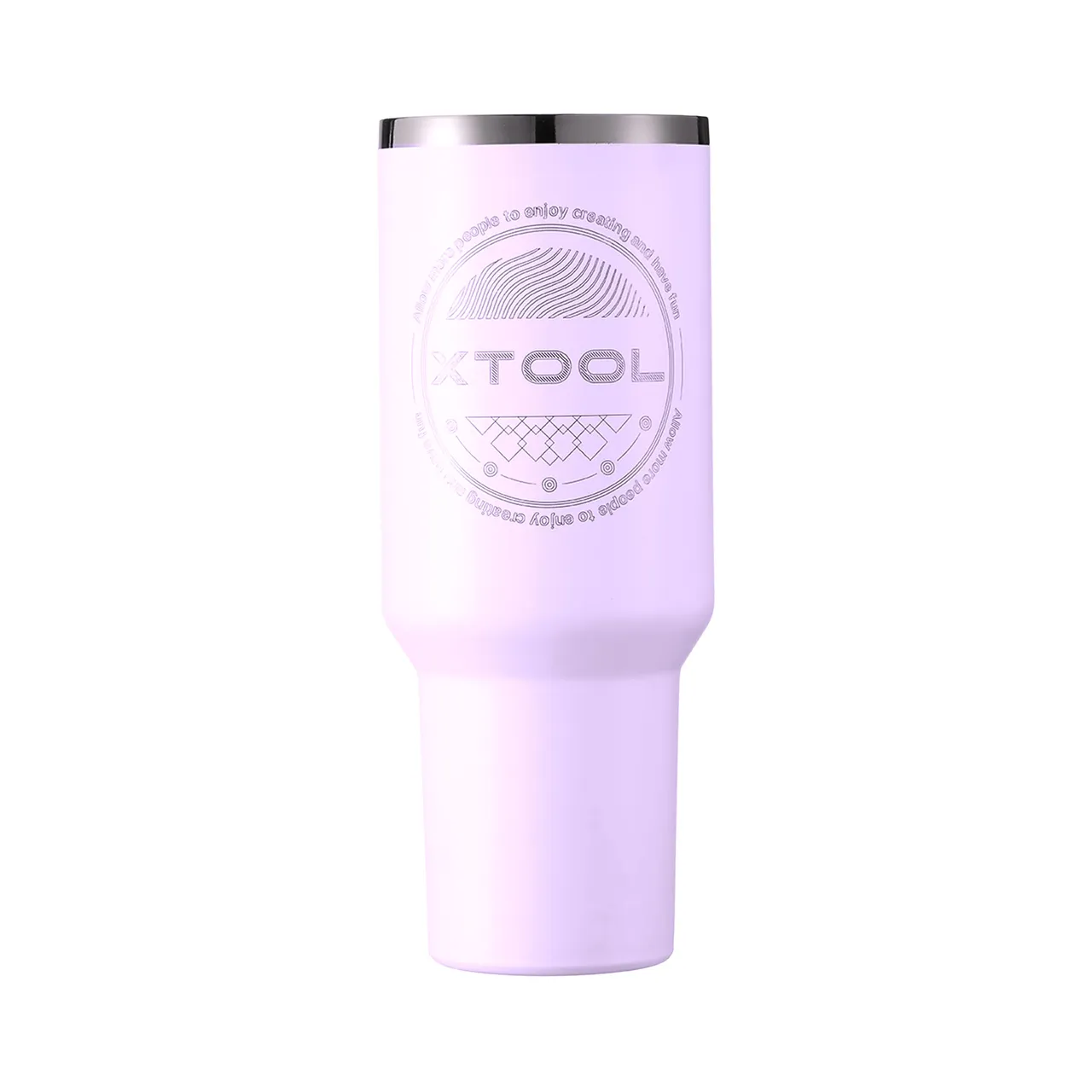 40oz(1183ml) Purple to Silver Tumbler with Removable Handle