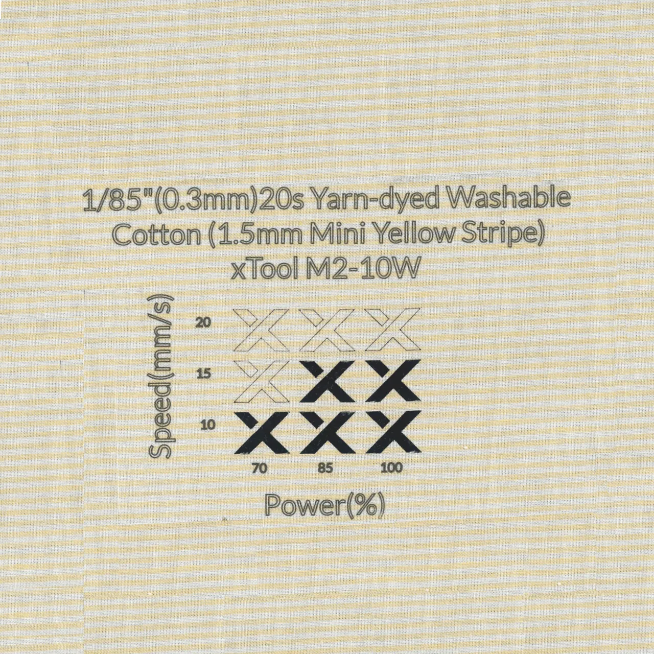 1/85"(0.3mm)20s Yarn-dyed Washable Cotton (1.5mm Mini Yellow Stripe)