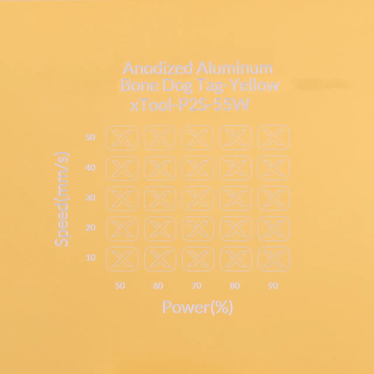 3/64"(1mm) Yellow Anodized Aluminum test grid