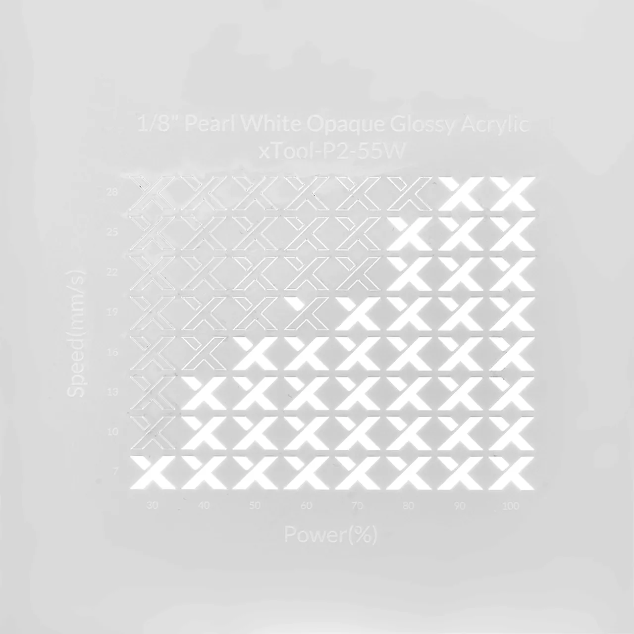 1/8"(3mm) Pearl White Acrylic test grid