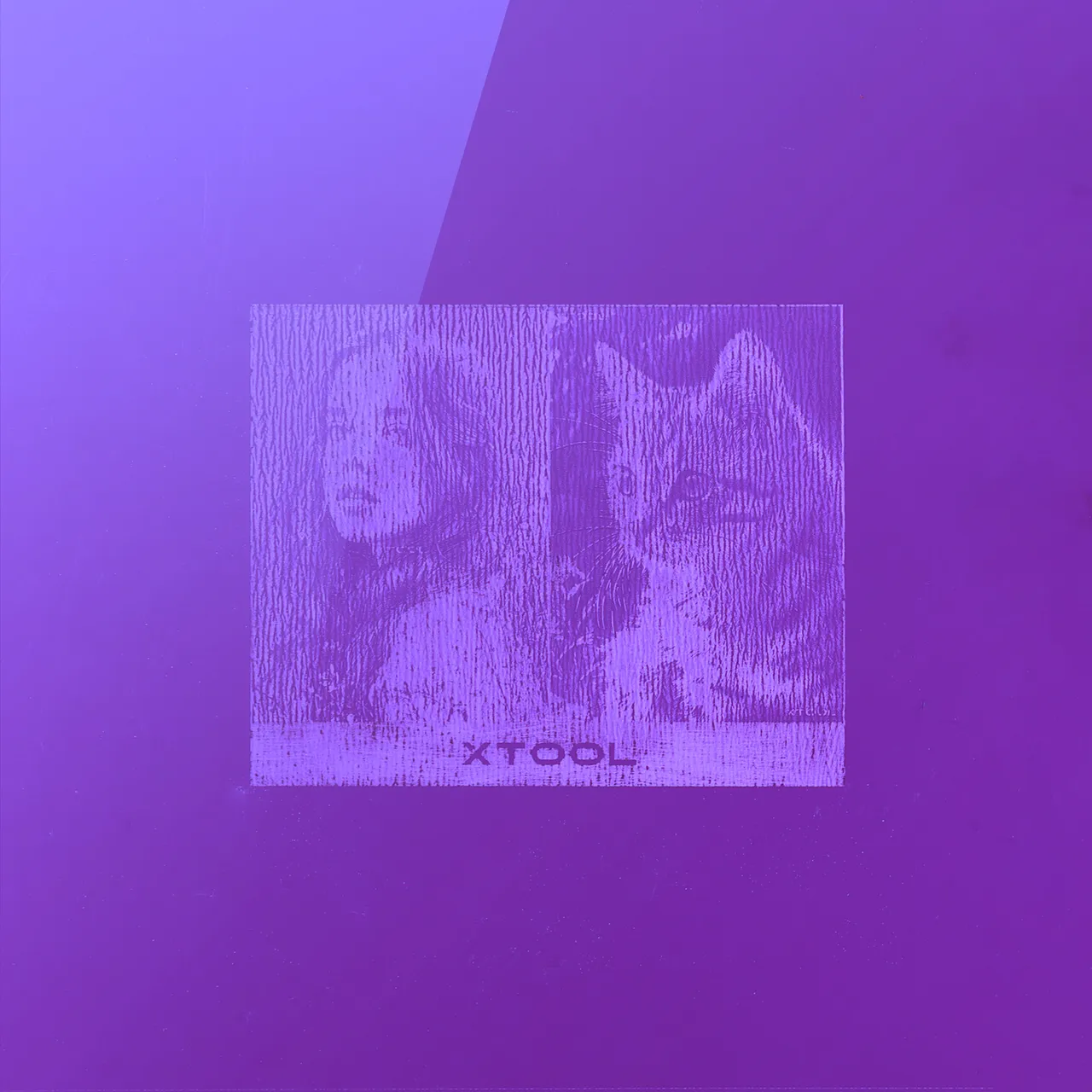 1/8"(3mm) Purple Mirror Acrylic test grid