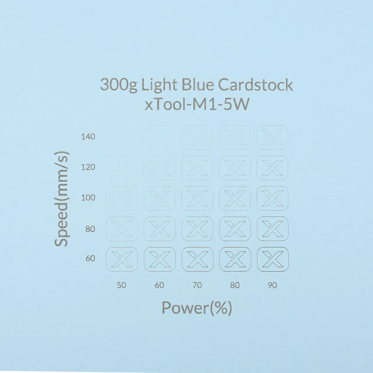 Light Blue Cardstock-9oz(300g) test grid