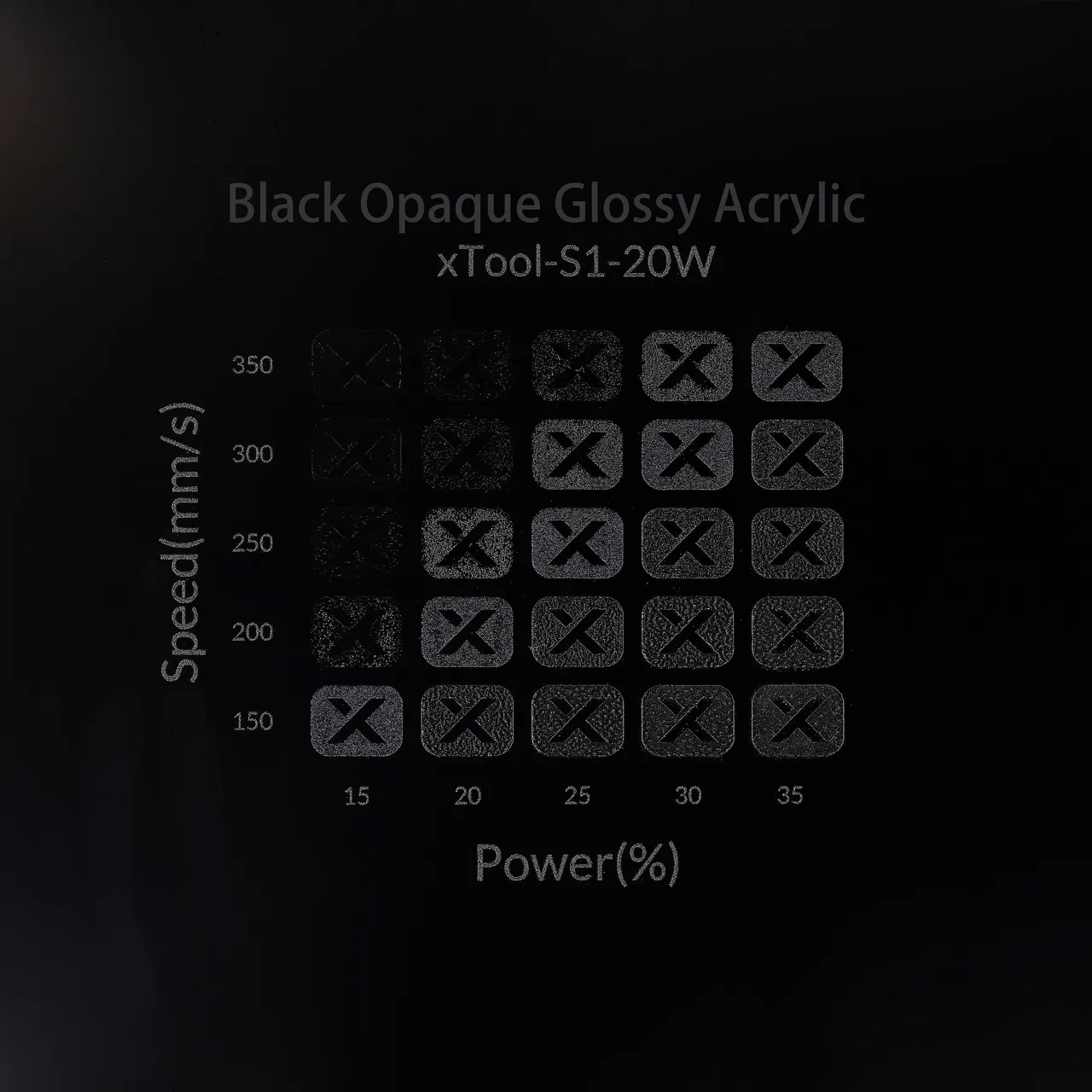 3/64"(1mm) Black Acrylic test grid