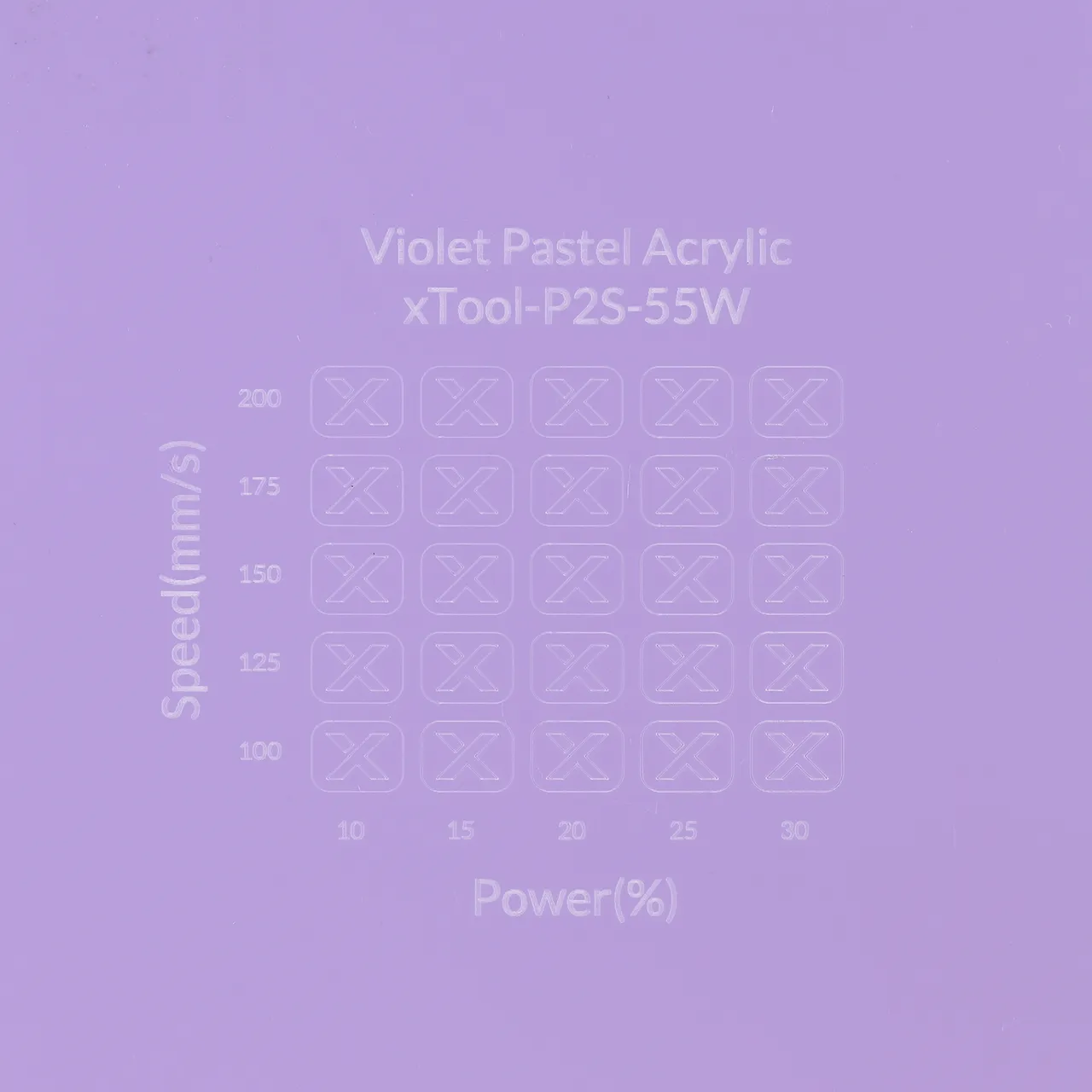 1/8"(3mm) Pink-Purple Acrylic test grid