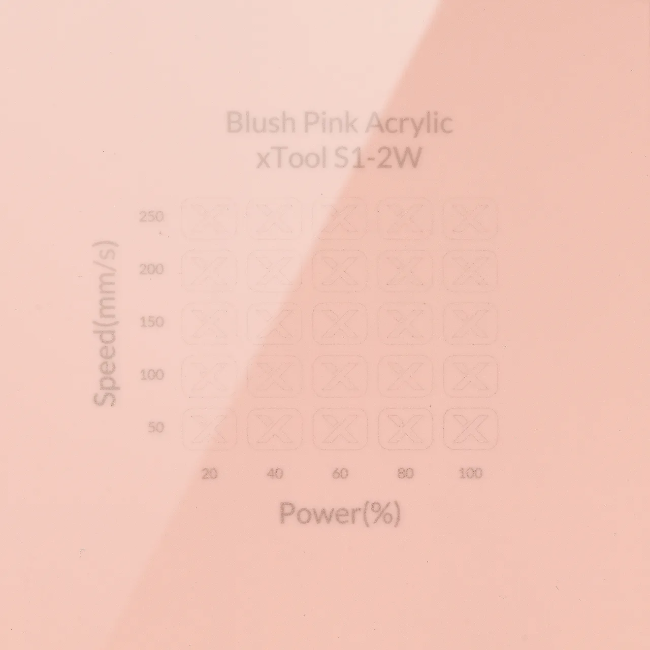 1/8"(3mm) Blush Pink Acrylic test grid