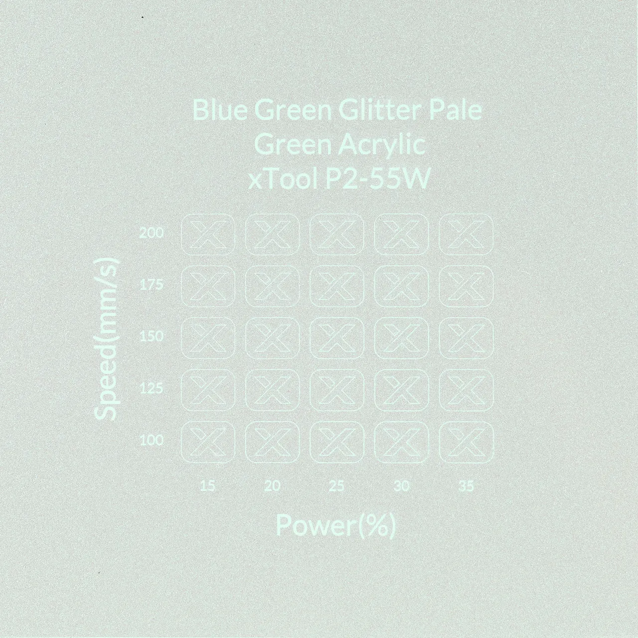 1/8"(3mm) Blue Green Glitter Pale Green Acrylic