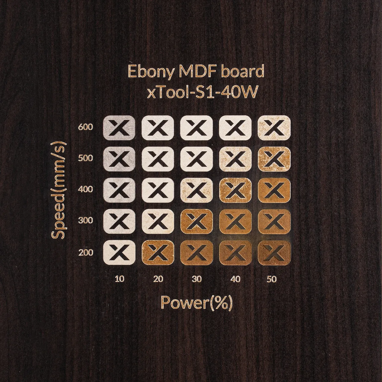 1/8"(3mm) Faux Ebony MDF Board test grid