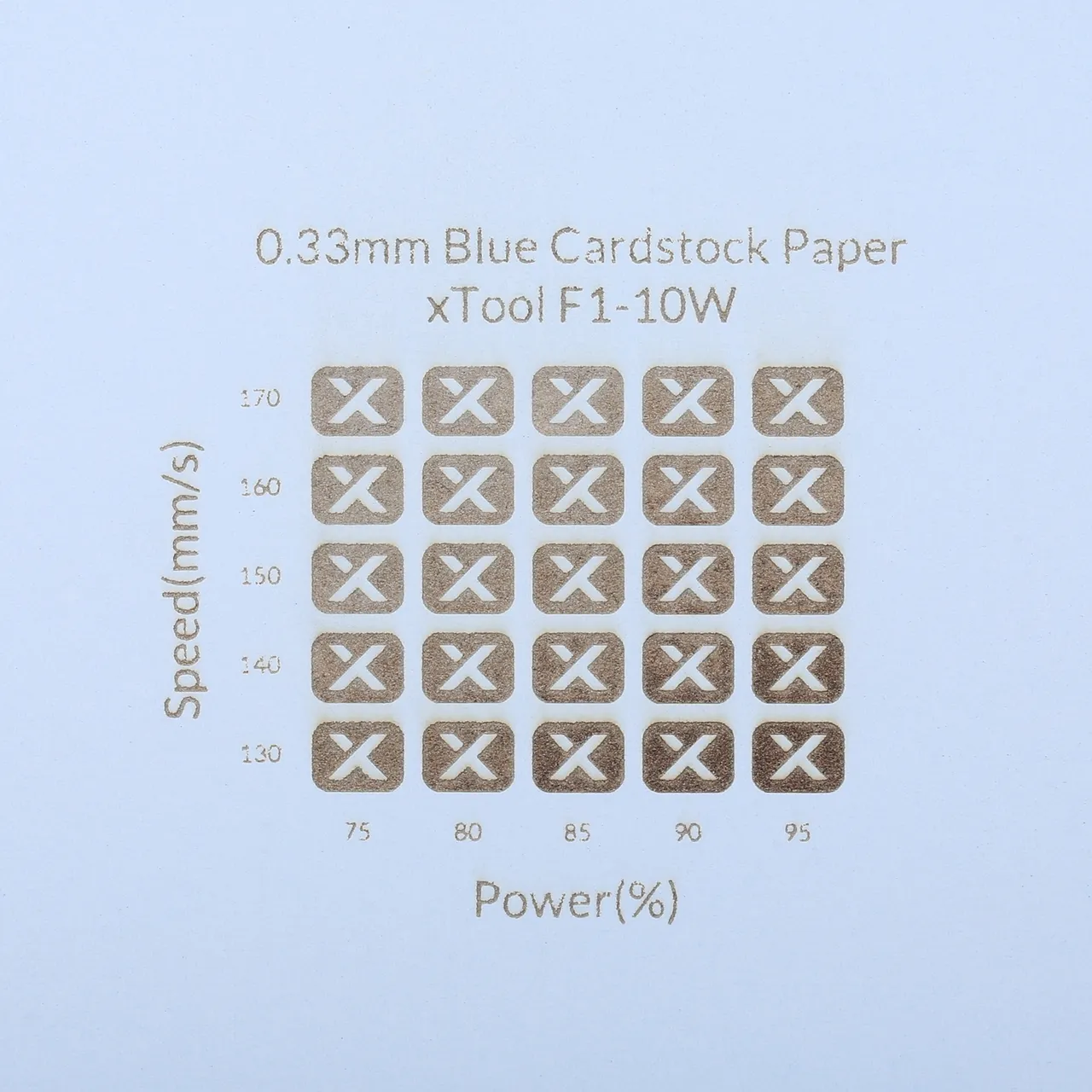 1/77"(0.33mm) Blue Cardstock Paper test grid