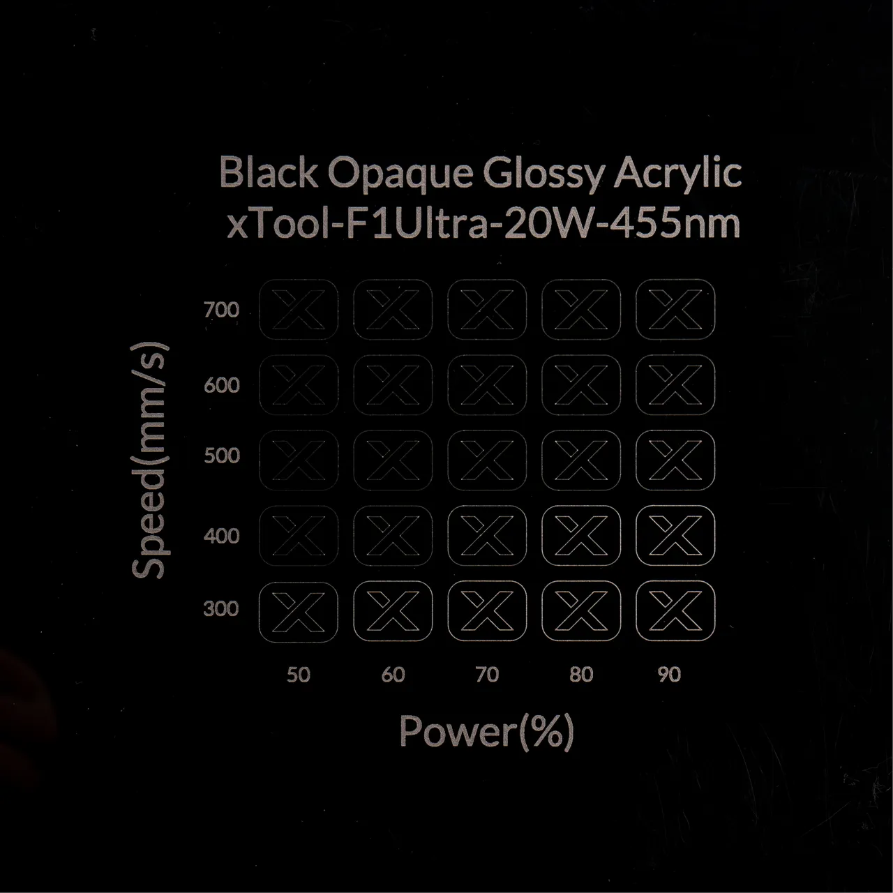 1/8"(3mm) Black Acrylic test grid