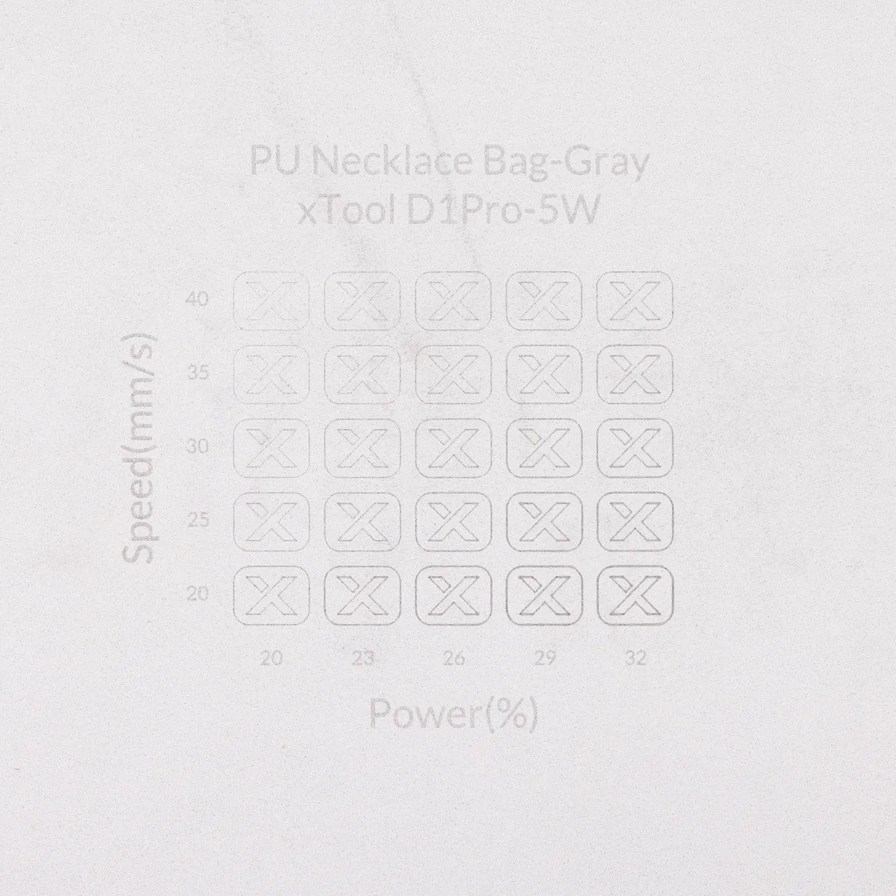 Grey Microfiber PU Leather test grid