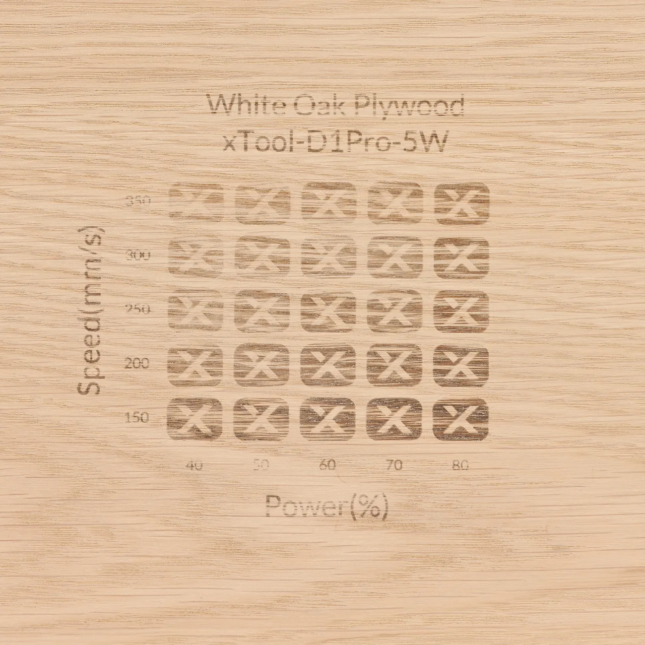 1/8"(3mm) White Oak Plywood test grid