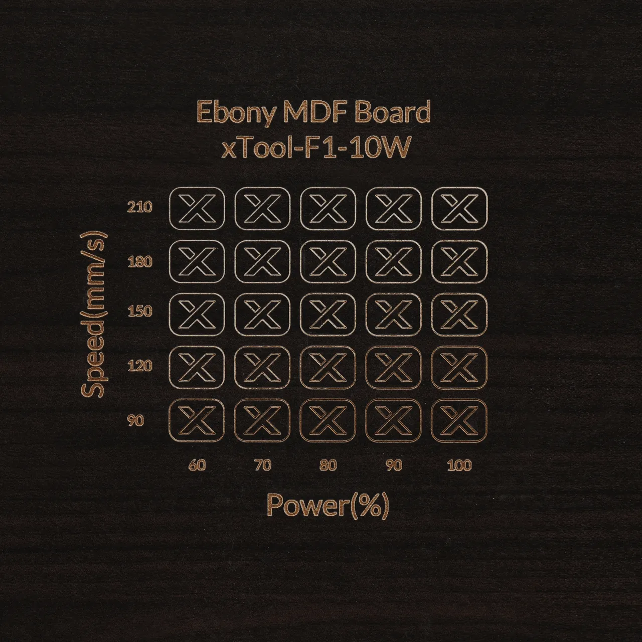 1/8"(3mm) Faux Ebony MDF Board test grid