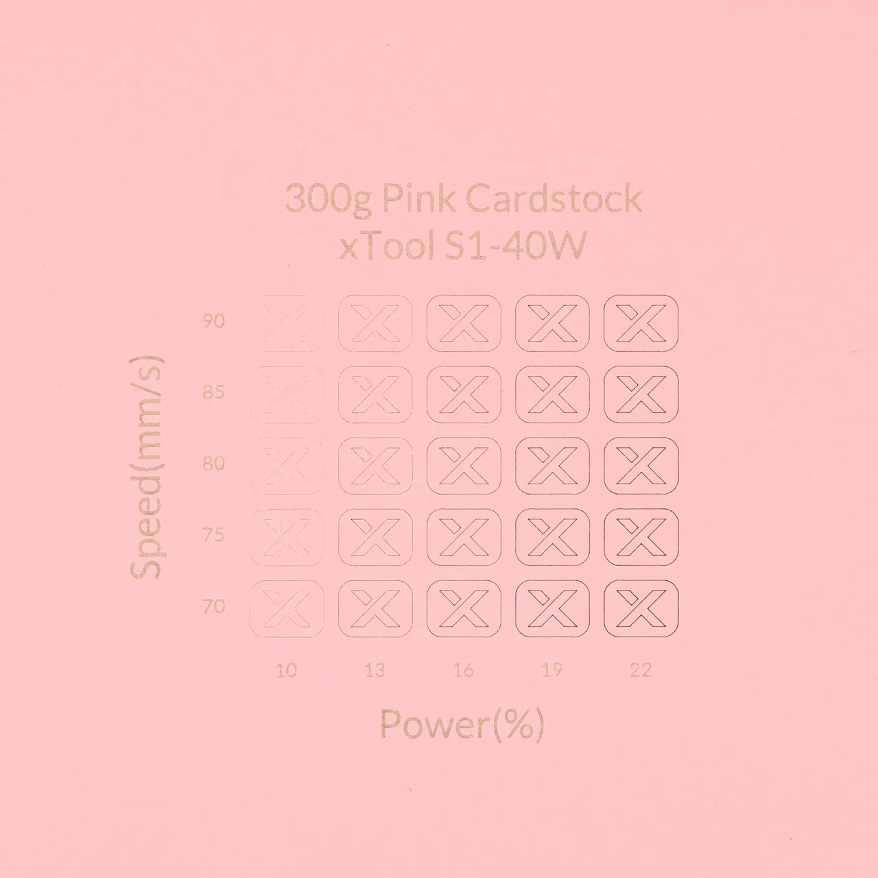 Pink Cardstock-9oz(300g) test grid