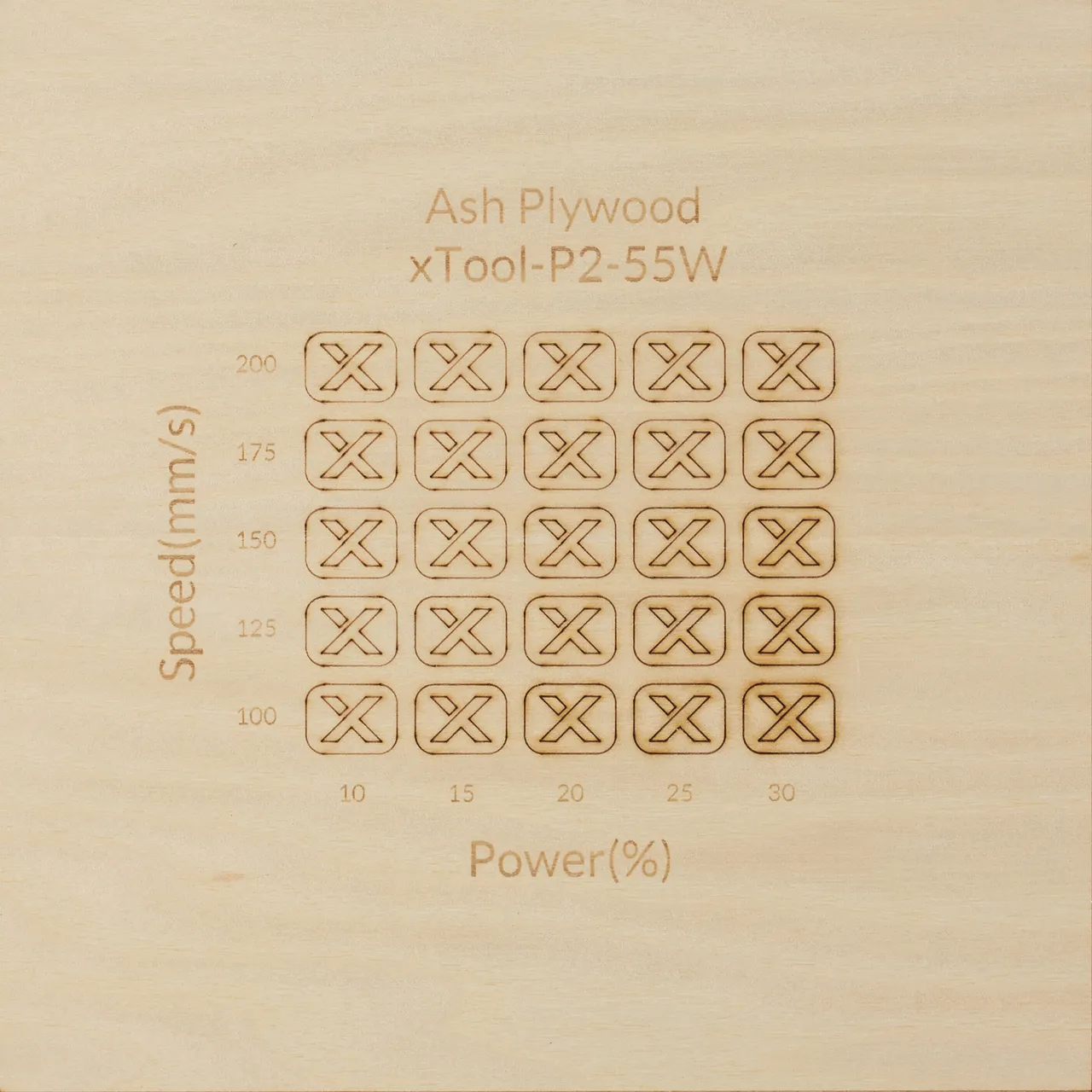 1/8"(3mm) White Ash Plywood test grid
