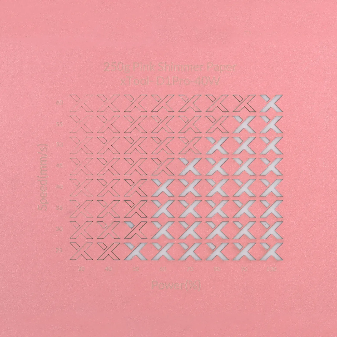Pink Shimmer Paper-7oz(250g) test grid